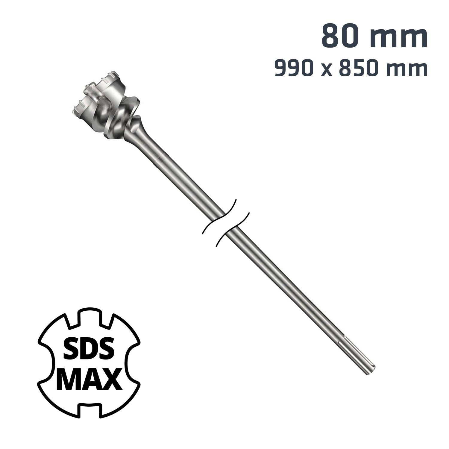 Sds Max Mill Crown 80 Mm X 990 X 850 Drill Bit - Livestainable.co.za