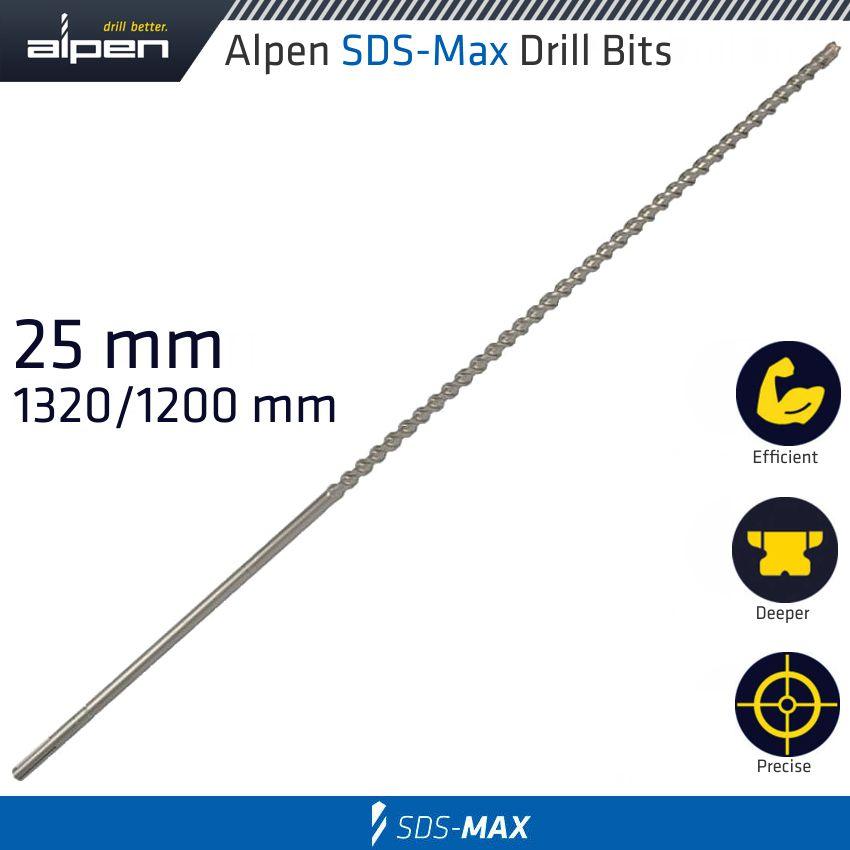 Alpen Sds Max Drill 1320 X1200 X25 Mm - Livestainable.co.za