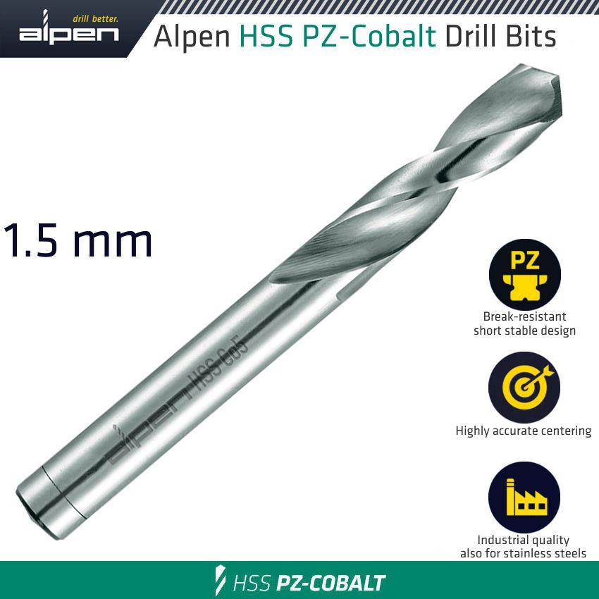 Alpen Cobalt Drill Short Bulk 1.50 Mm - Livestainable.co.za