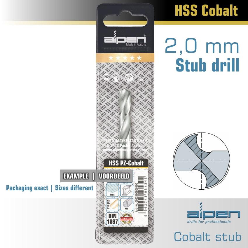 Cobalt Drill Bit Short Pouch 2.0 Mm - Livestainable.co.za