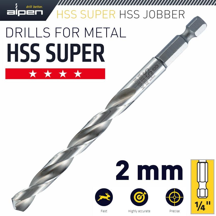 Hss Super Drill Bit Hex Shank 2 Mm - Livestainable.co.za