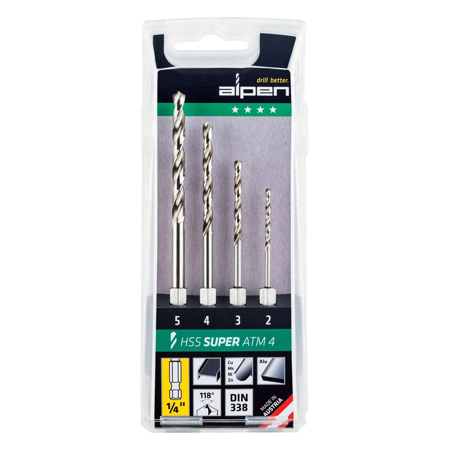 Hex Shank Set Hss For 4 Piece 2.3.4.5 Mm - Livestainable.co.za