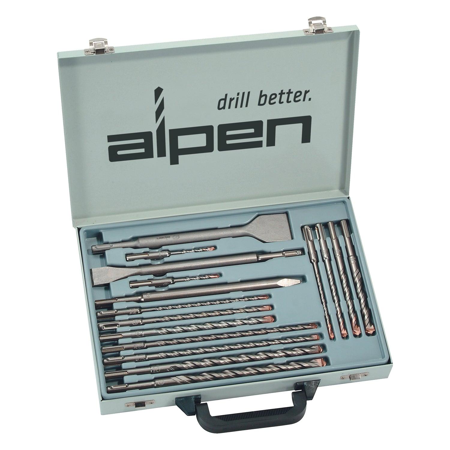 Sds Plus Drill And Chisel Set 16 Piece In Metal Carry Case - Livestainable.co.za