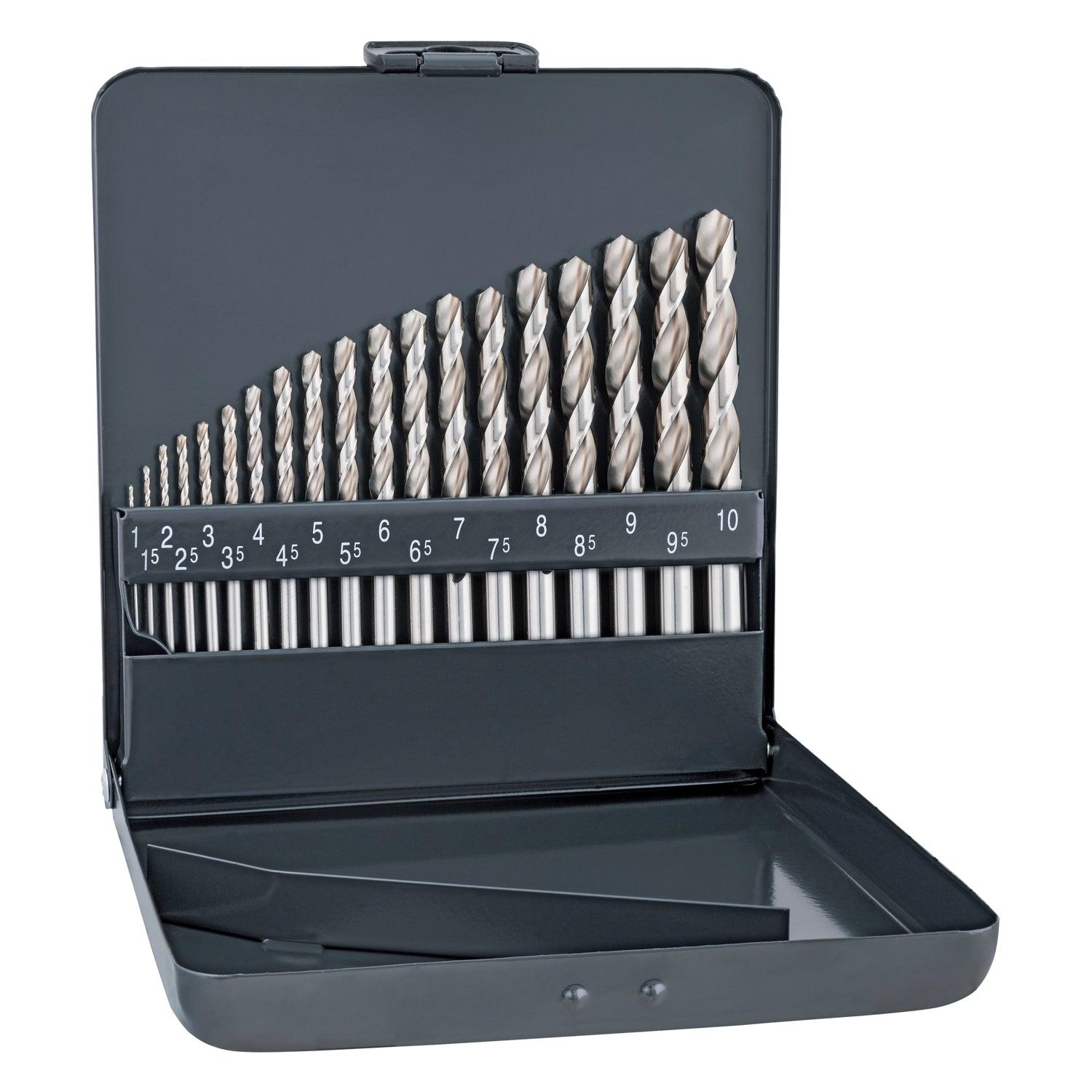 Cobalt Drill Bit Set 19 Piece 1 10 X 0.5 Mm In Metal Case - Livestainable.co.za