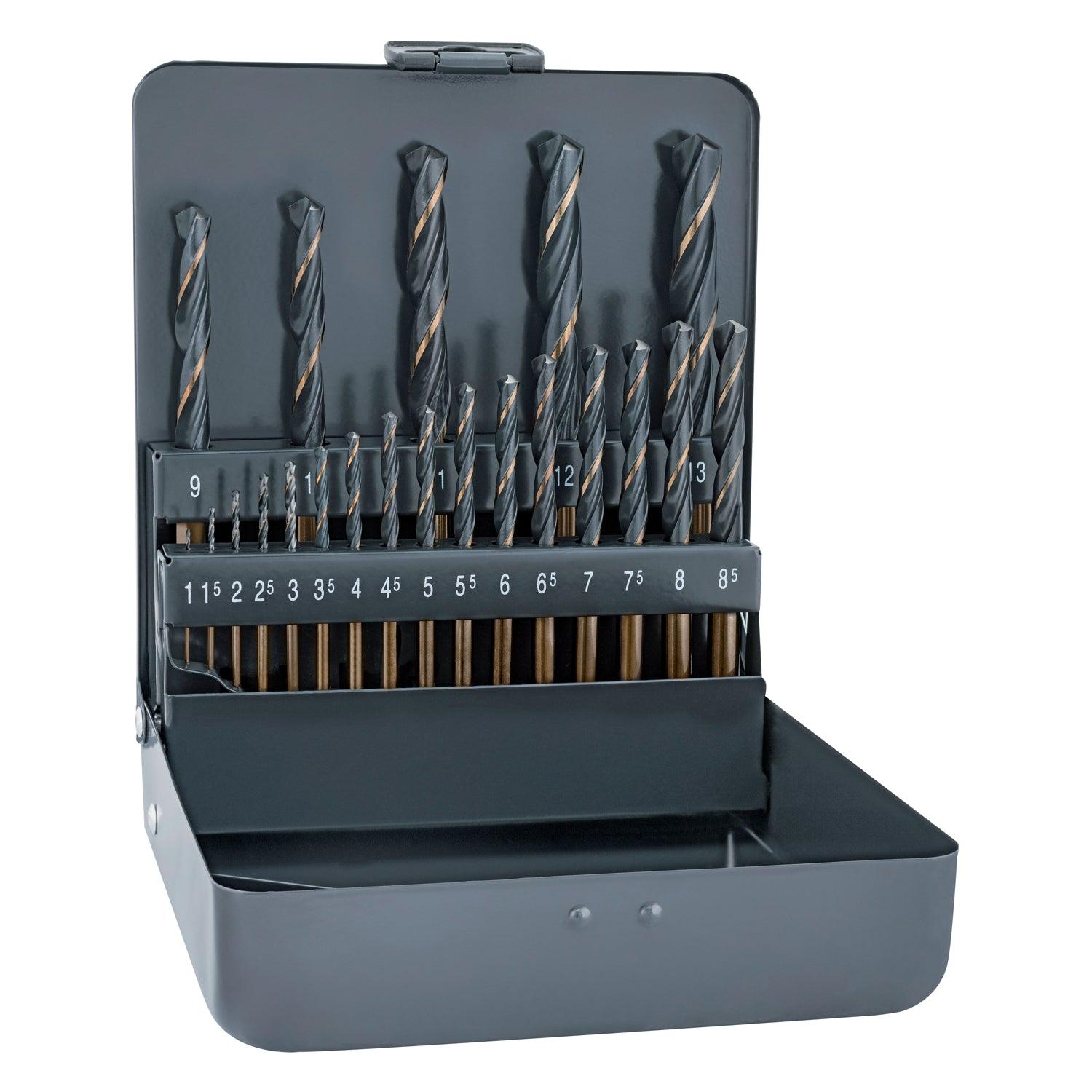 Hss Sprint Drill Bit Set 21 Piece 1 8 Mm X 0.5 + 9 13 Mm X 1.0 In Metal - Livestainable.co.za