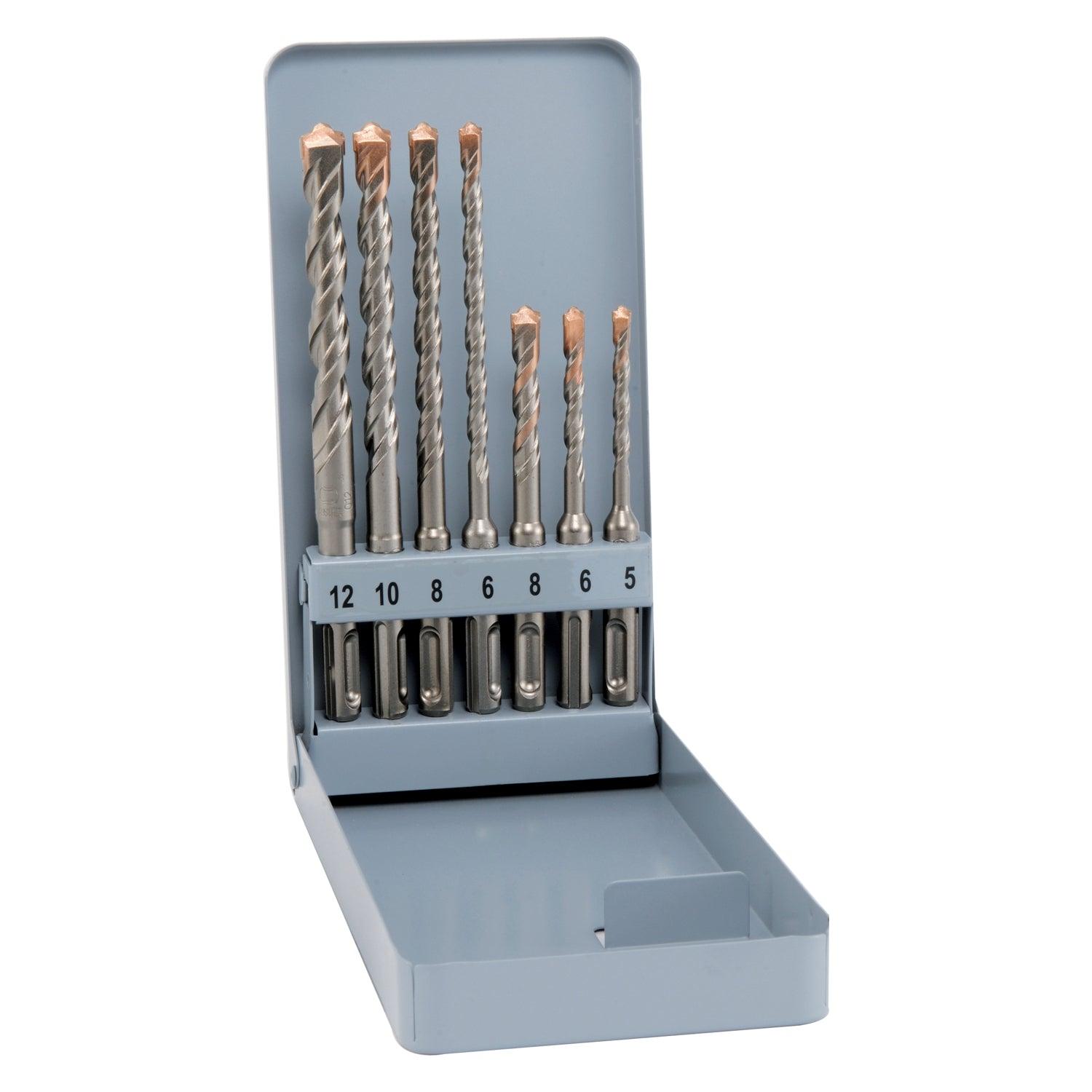 Sds Drill Bits 7 Piece Set In Metal Case - Livestainable.co.za