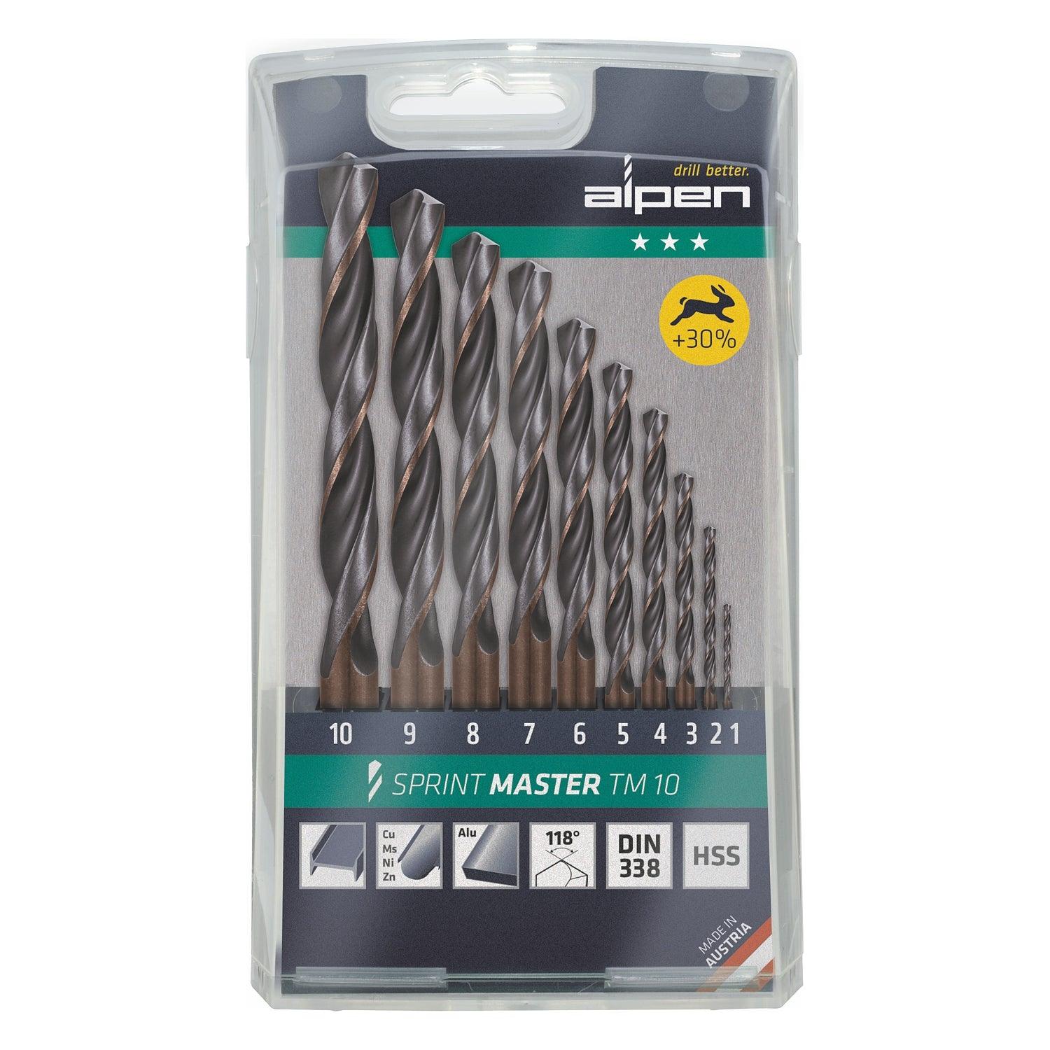 Hss Sprint Drill Bit Set 10 Piece 1 10 X 1.0 - Livestainable.co.za