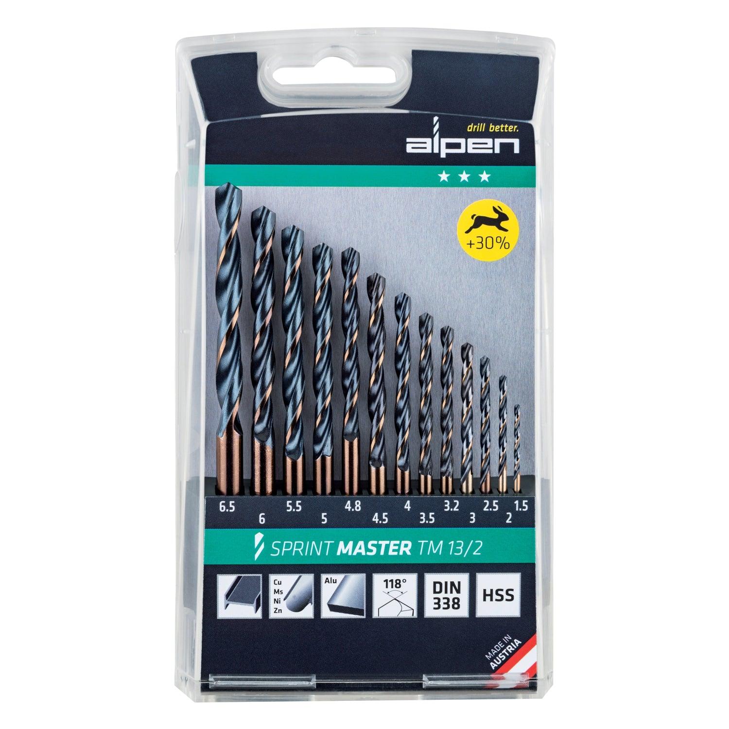 Hss Sprint Drill Bit Set 13 Piece 1.5 6.5 3.2+4.8 - Livestainable.co.za