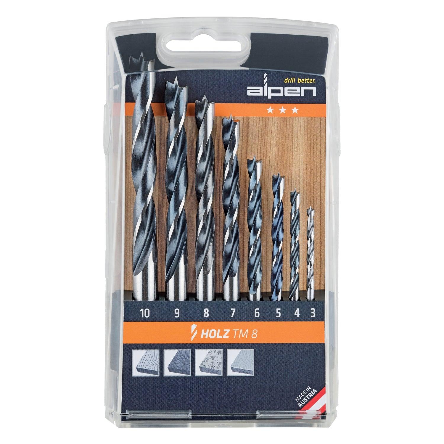 Wood Drill Bit Set 8 Piece 3 10 Mm X 1 Mm - Livestainable.co.za