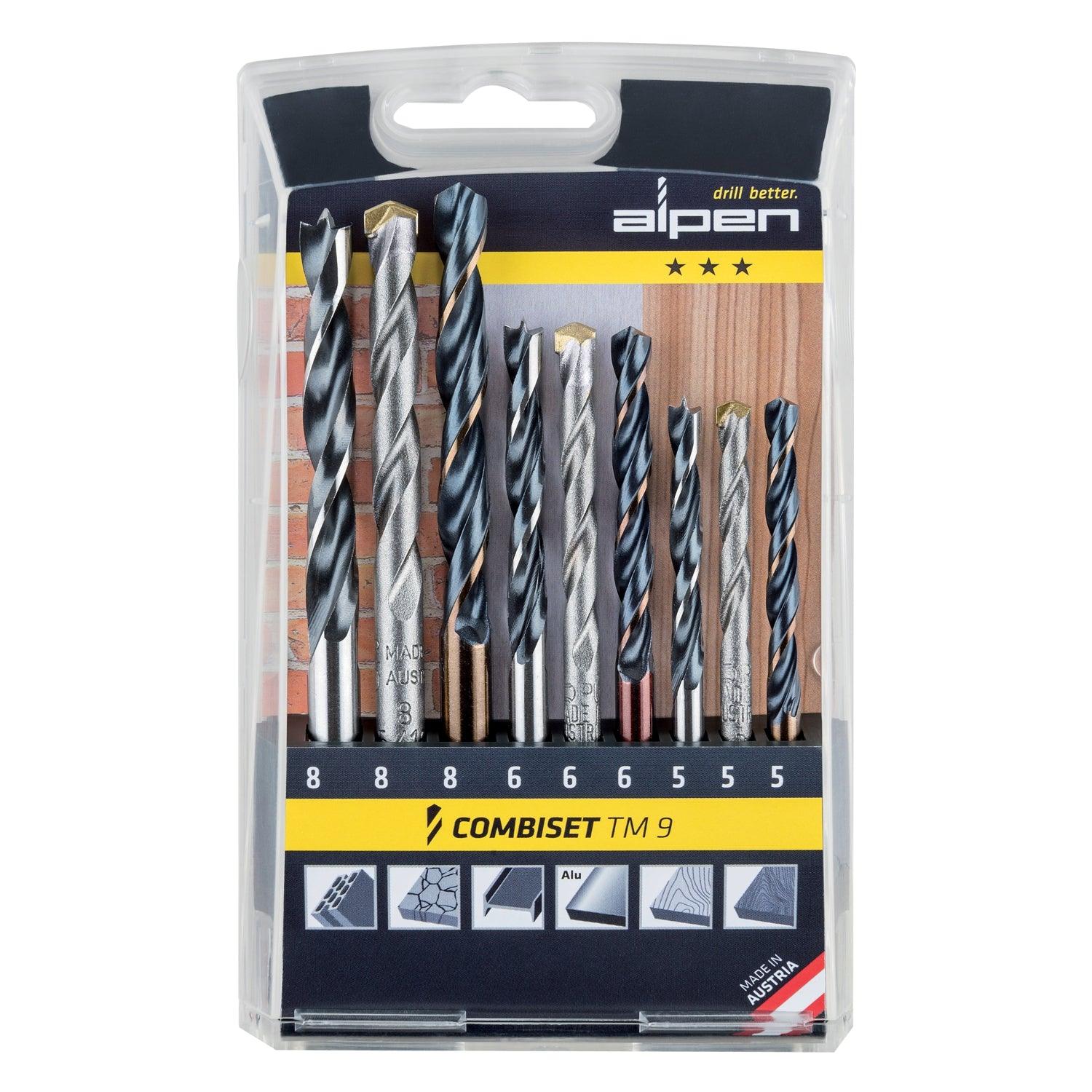 Wood Steel Masonry Drill Bit Set 9 Piece 5 6 8 - Livestainable.co.za