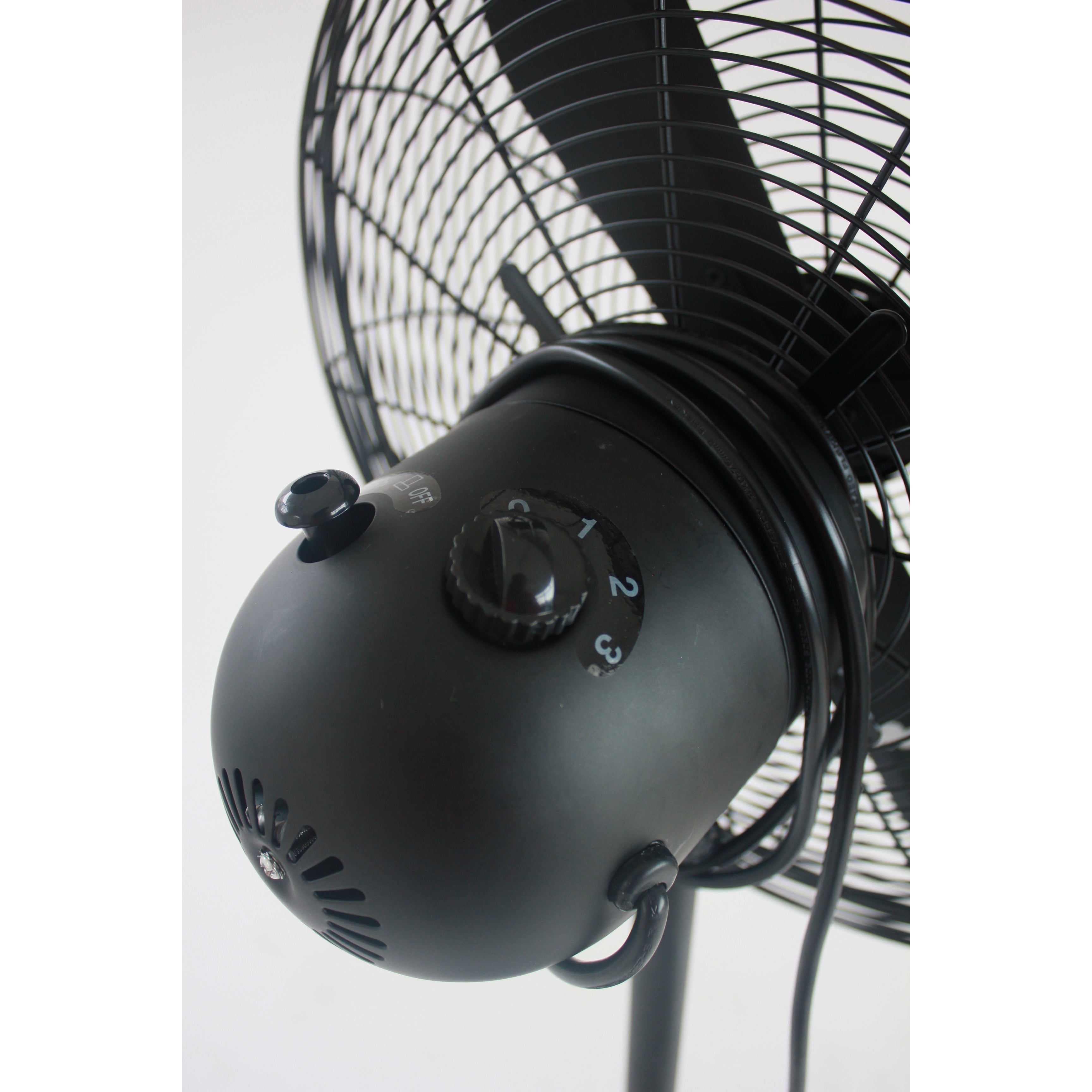 40cm Metal Telescopic Pedestal Fan 1.2 M Tall (Matte Black)