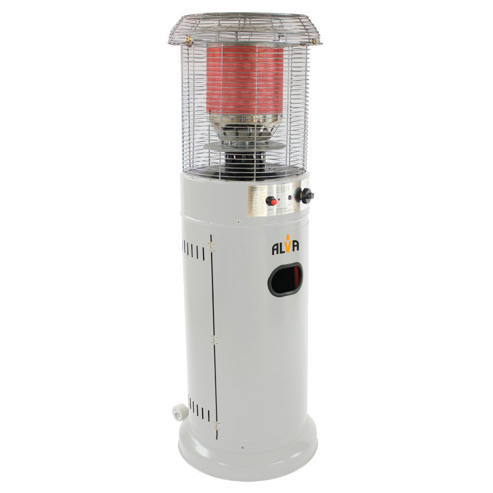 Short Stand Gas Patio Heater 1.35m Light Cement Grey