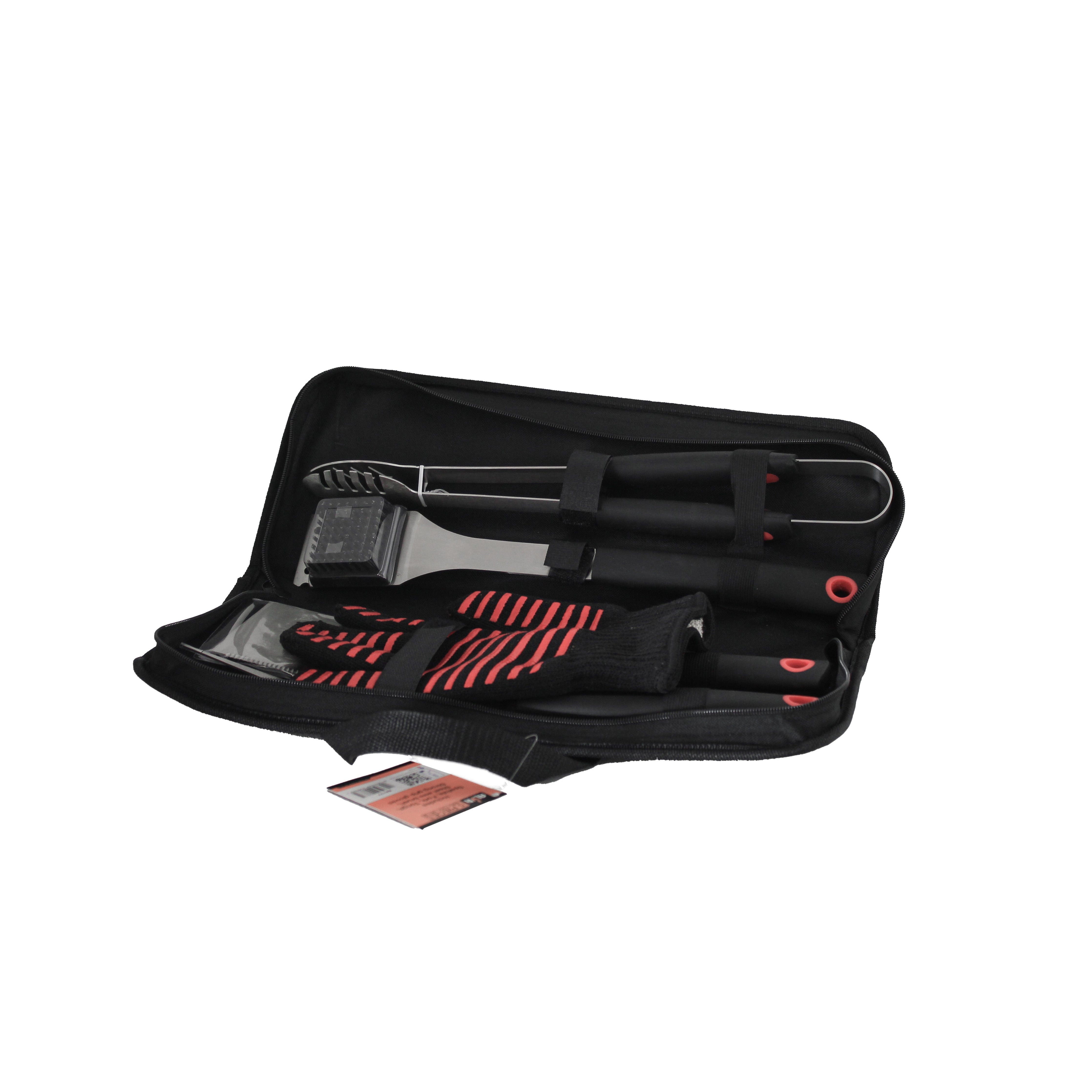 5 Pc Bbq / Braai Tool Set With Case