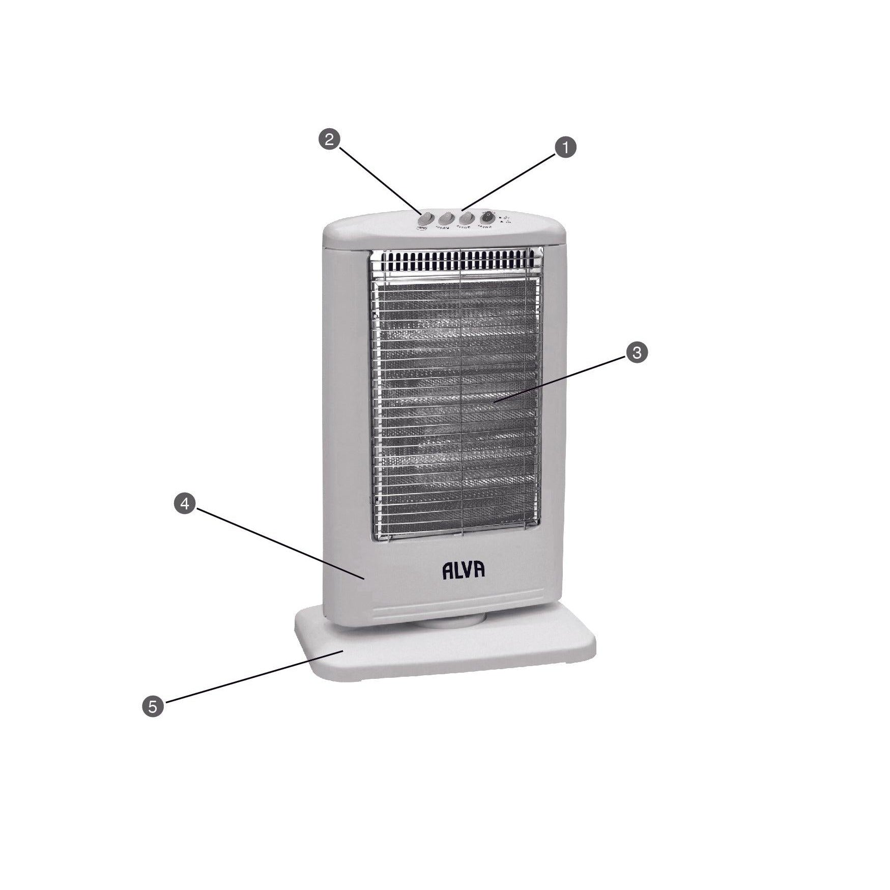 ELECTRIC HALOGEN HEATER 1200W - Alva Lifestyle Retail