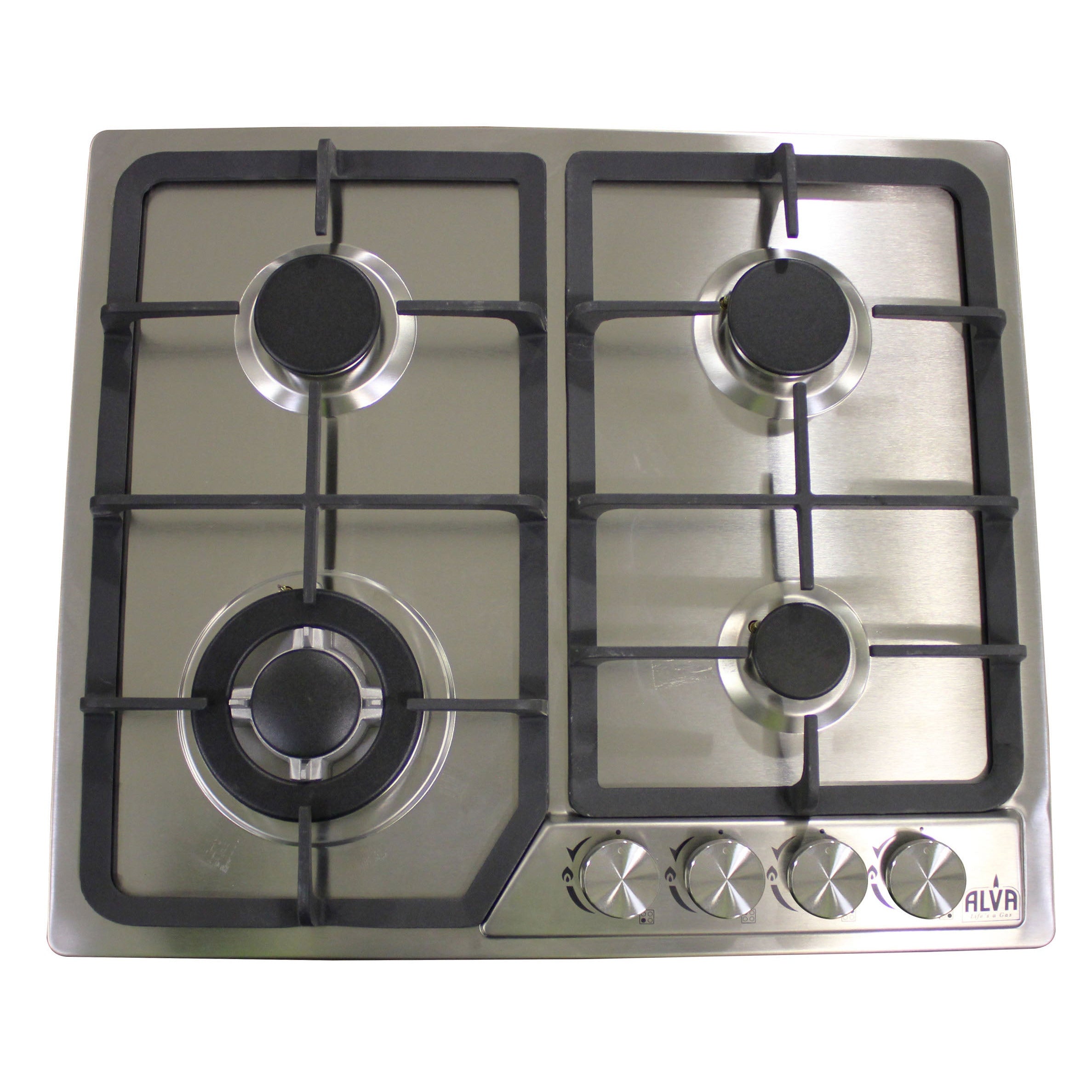 ALVA - 60cm 4-BURNER GAS HOB - STAINLESS STEEL