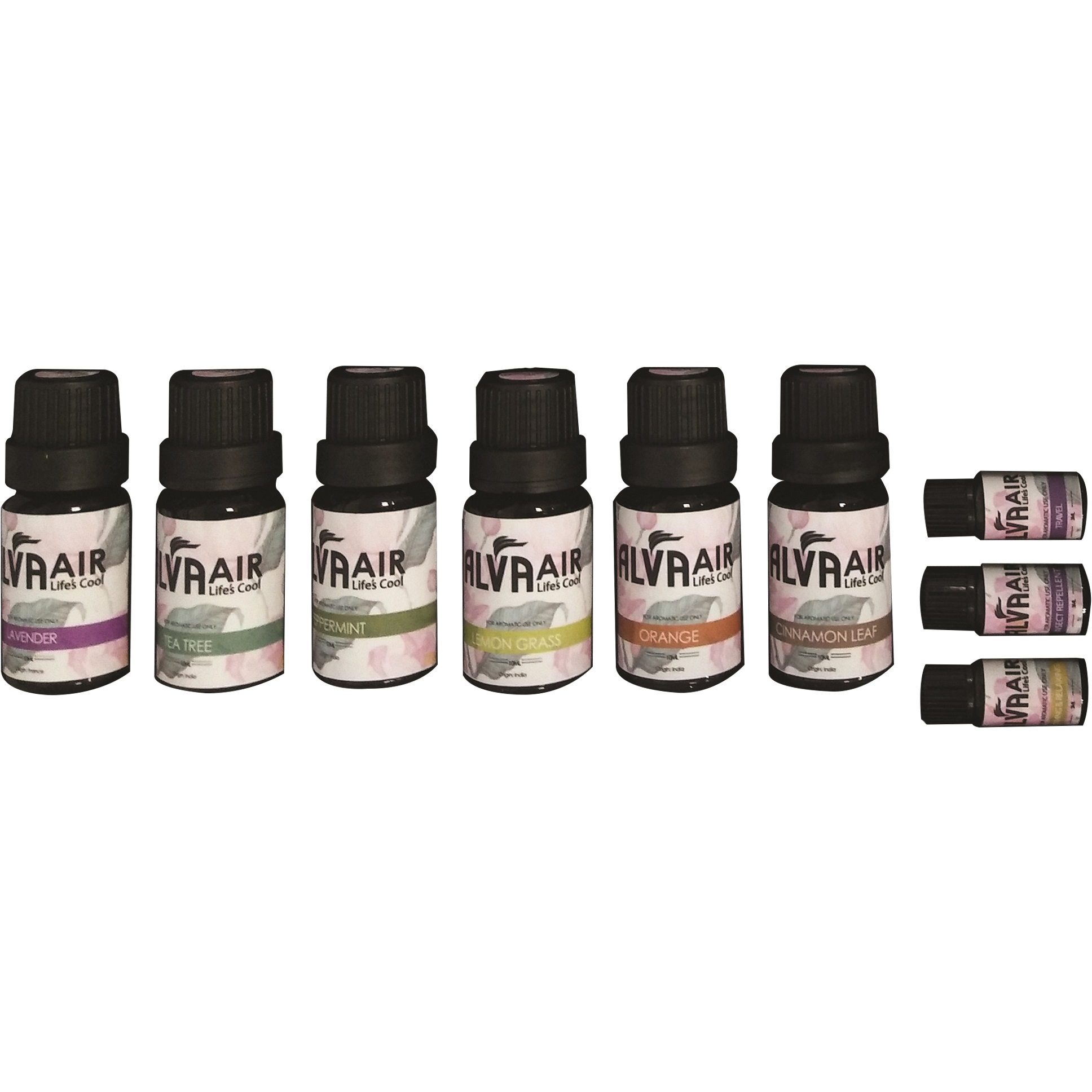 ALVA AIR - 9PC ESSENTIAL OILS SET - FOR AROMATHERAPY DIFFUSERS