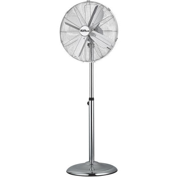 40cm Chrome Telescopic Pedestal Fan 1.2 M Tall (Silver)