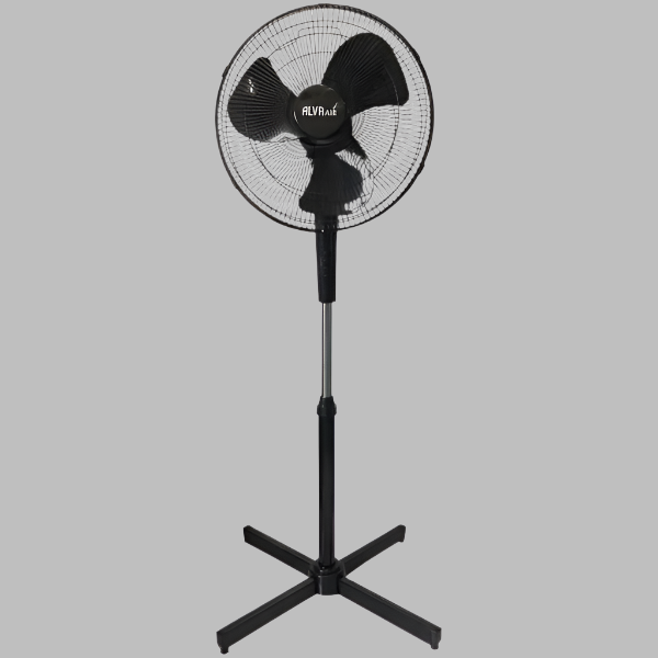 ALVA AIR - 40CM PLASTIC TELESCOPIC PEDESTAL FAN (BLACK)