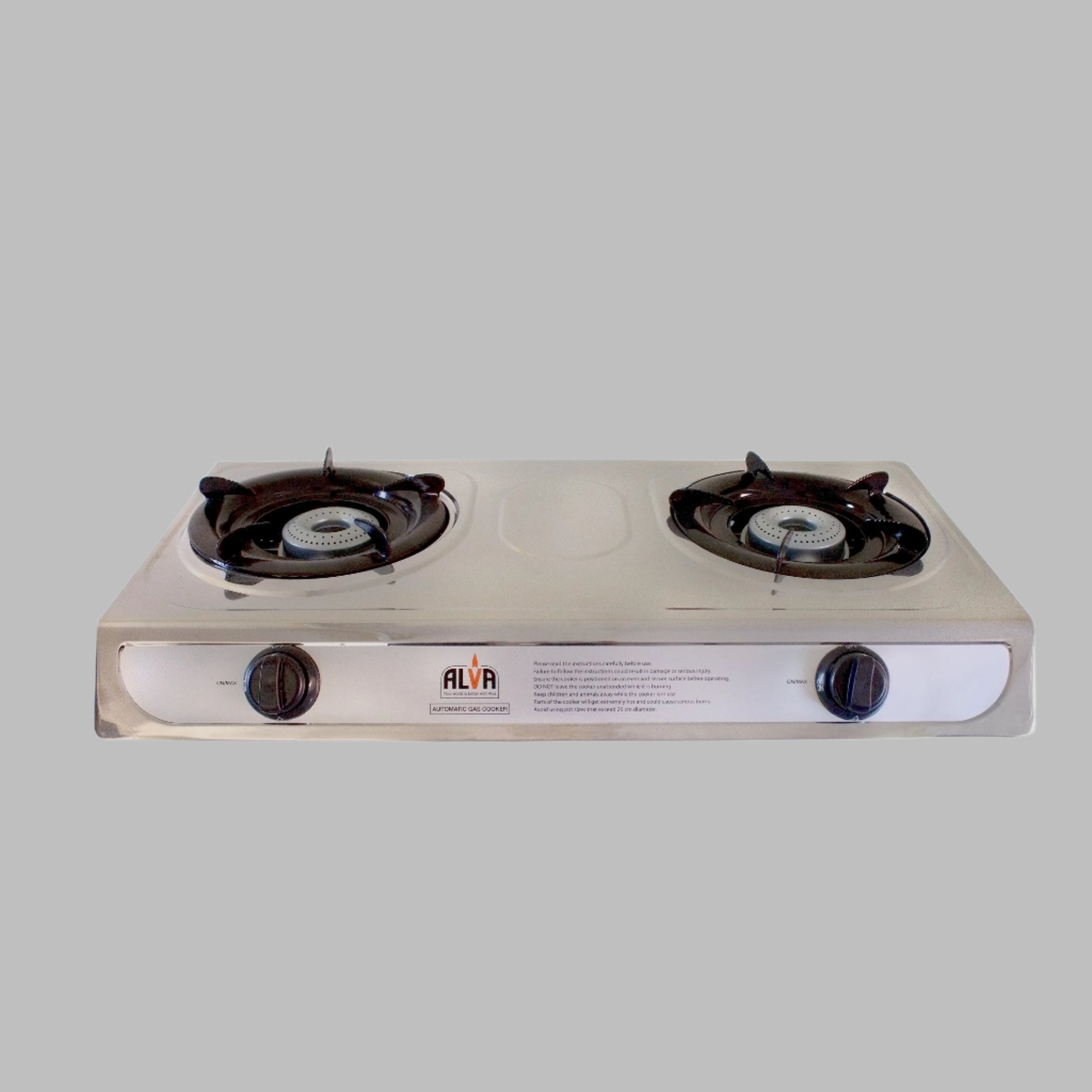 2 Burner Stainless Steel Gas Stove