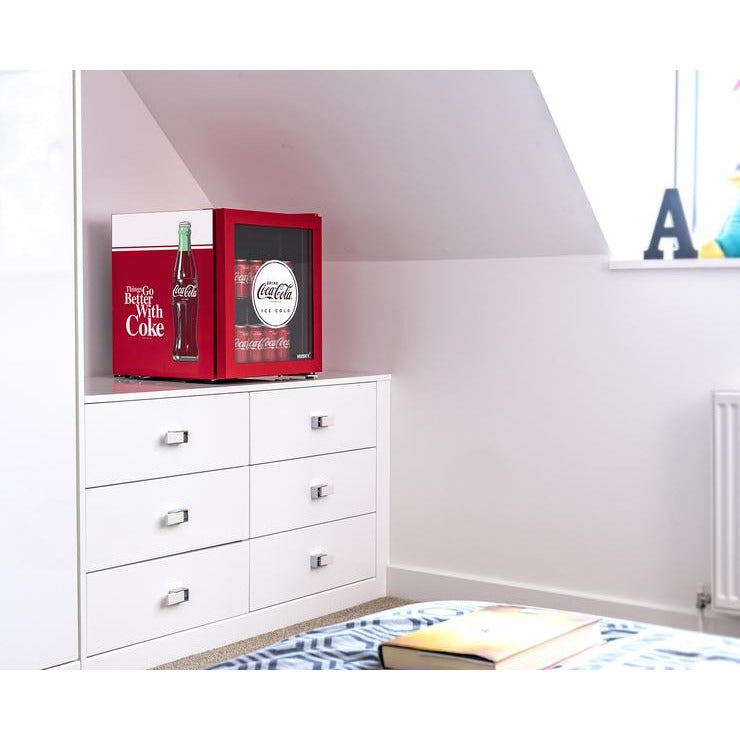 46L COUNTER-TOP BEVERAGE COOLER W/ GLASS DOOR - COCA COLA - RED - Alva Lifestyle Retail