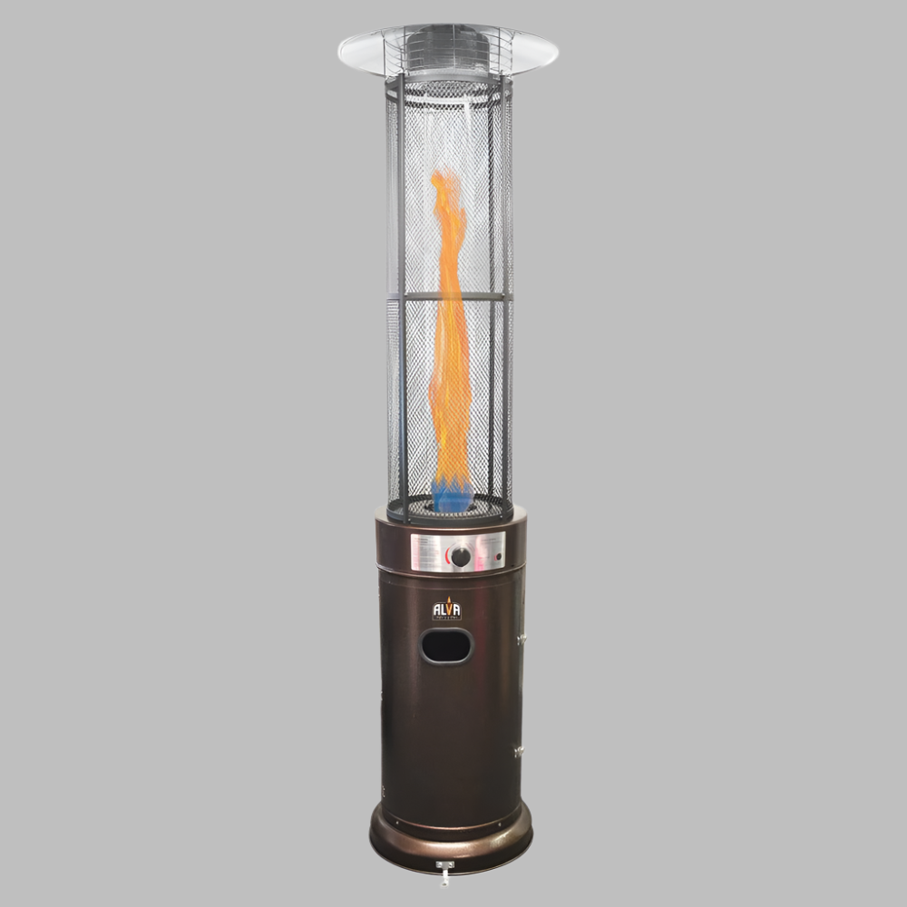 ALVA - CIRCULAR GLASS TUBE GAS PATIO HEATER - 2.1M - TALL