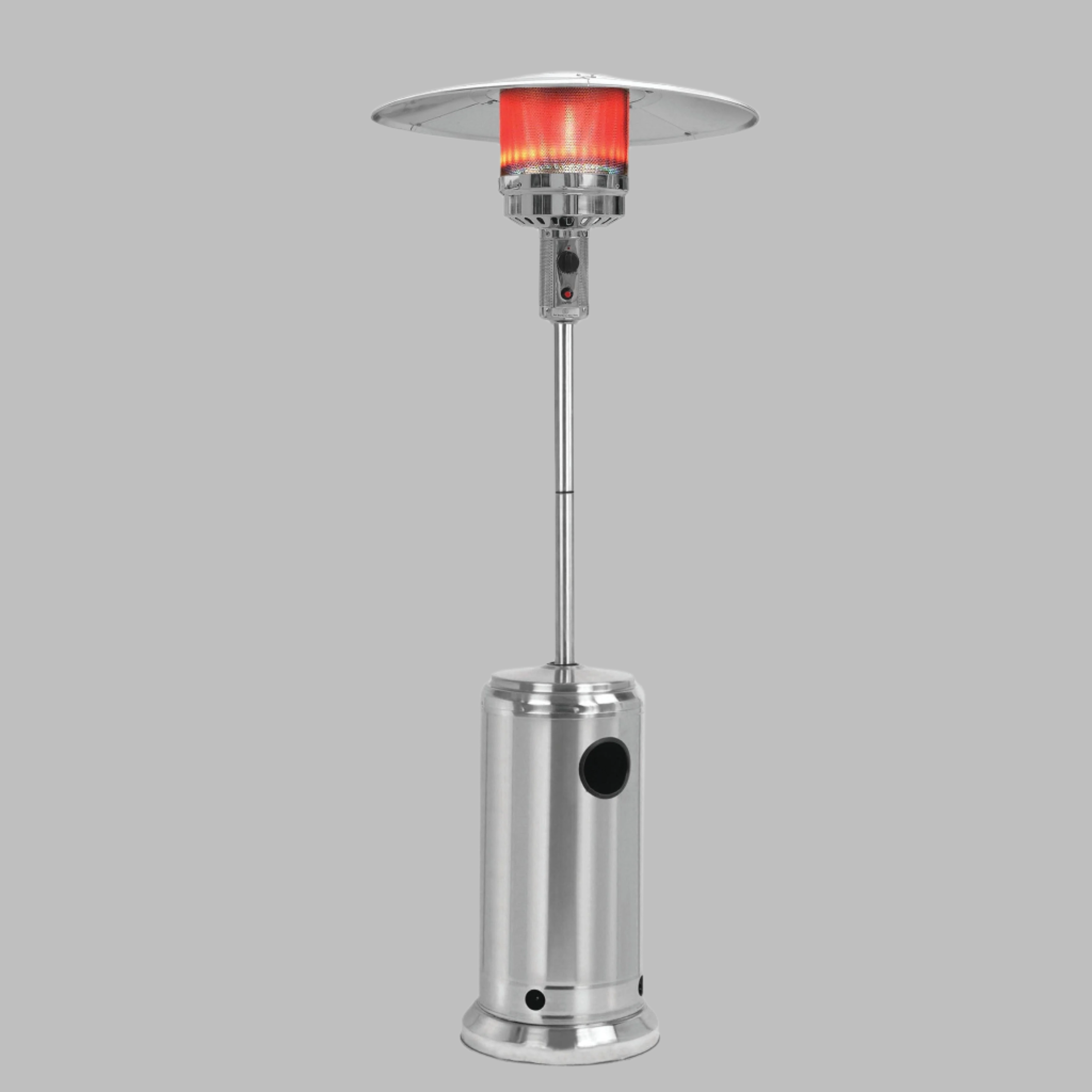 ALVA - GAS PATIO HEATER - STAINLESS STEEL WITH SEGMENTED POLE
