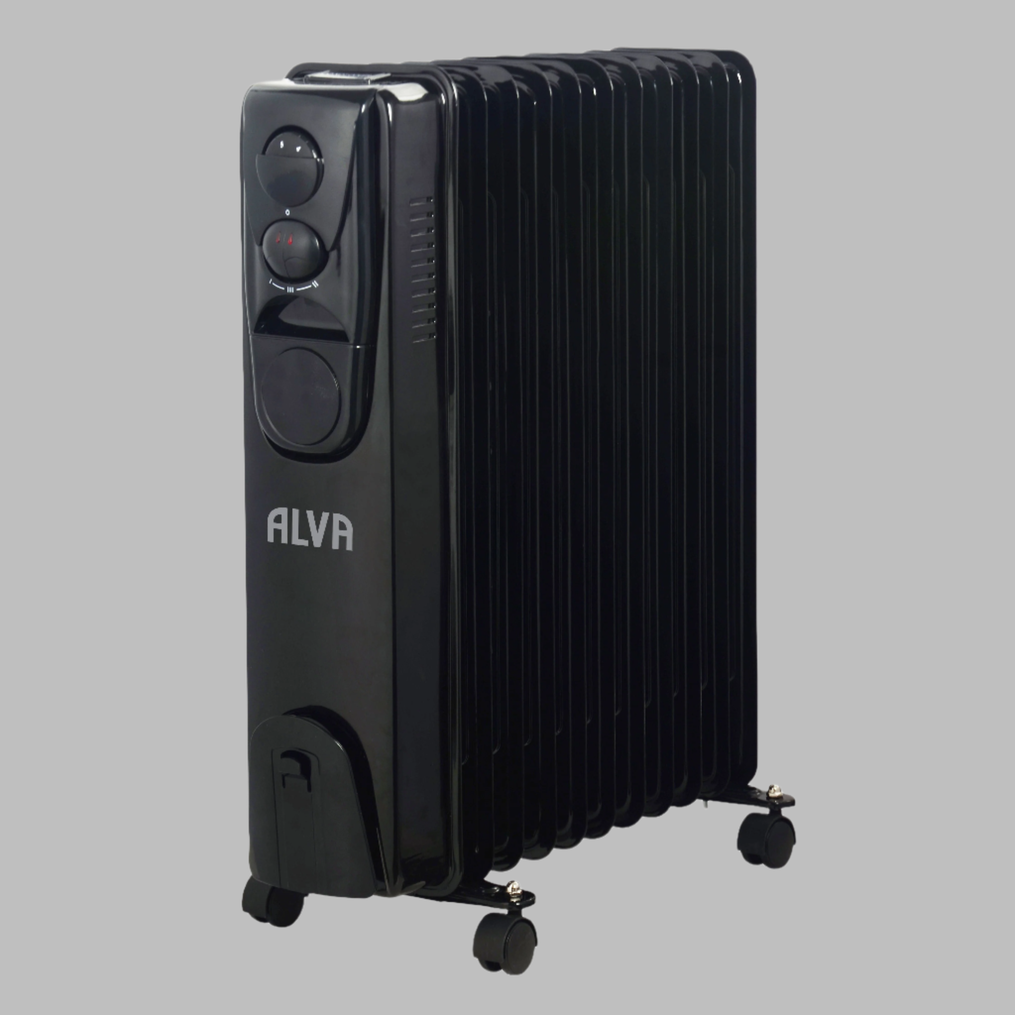11 Fins 2500 W Oil Filled Heater Glossy Black
