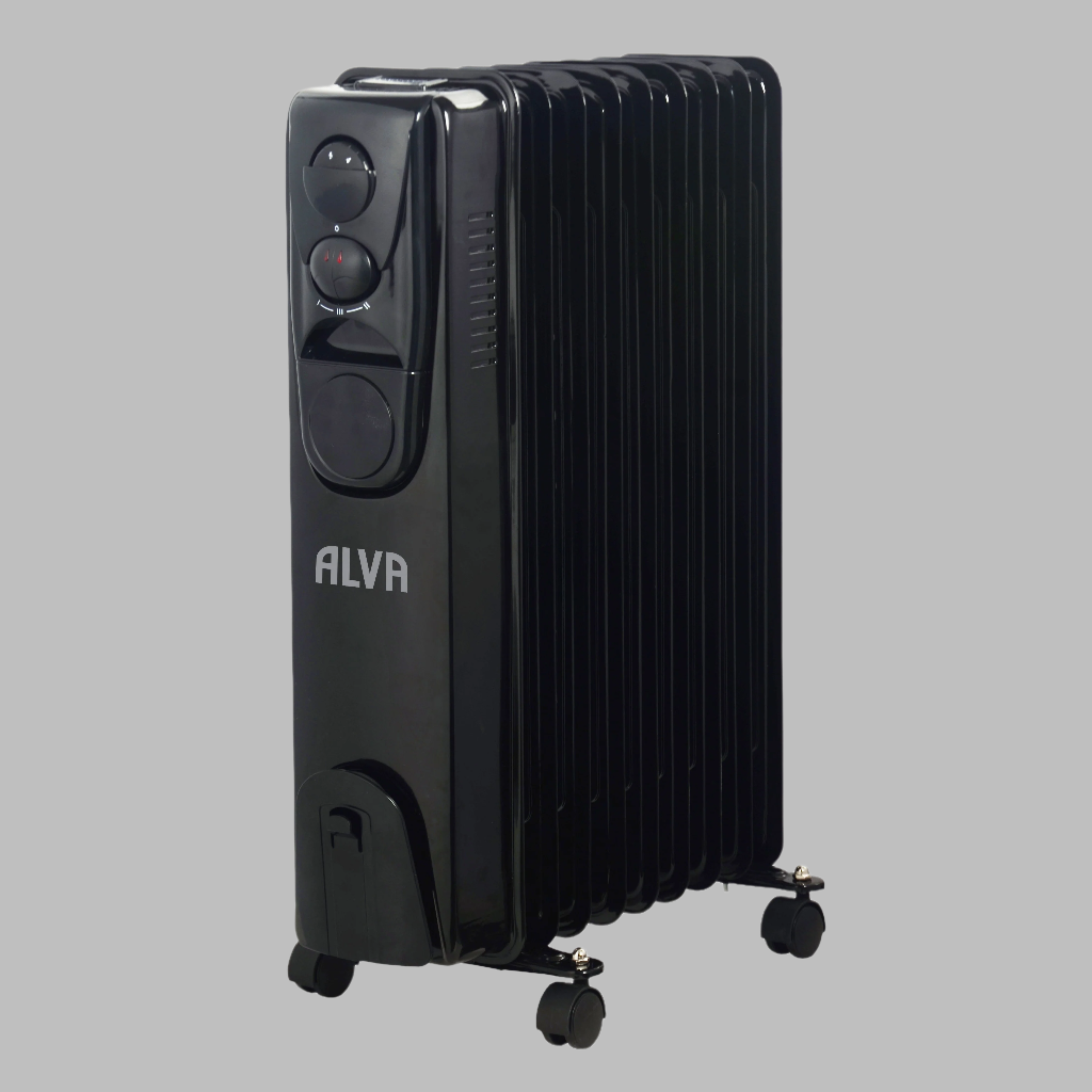 ALVA - 9 FINS 2000W OIL FILLED HEATER - GLOSSY BLACK