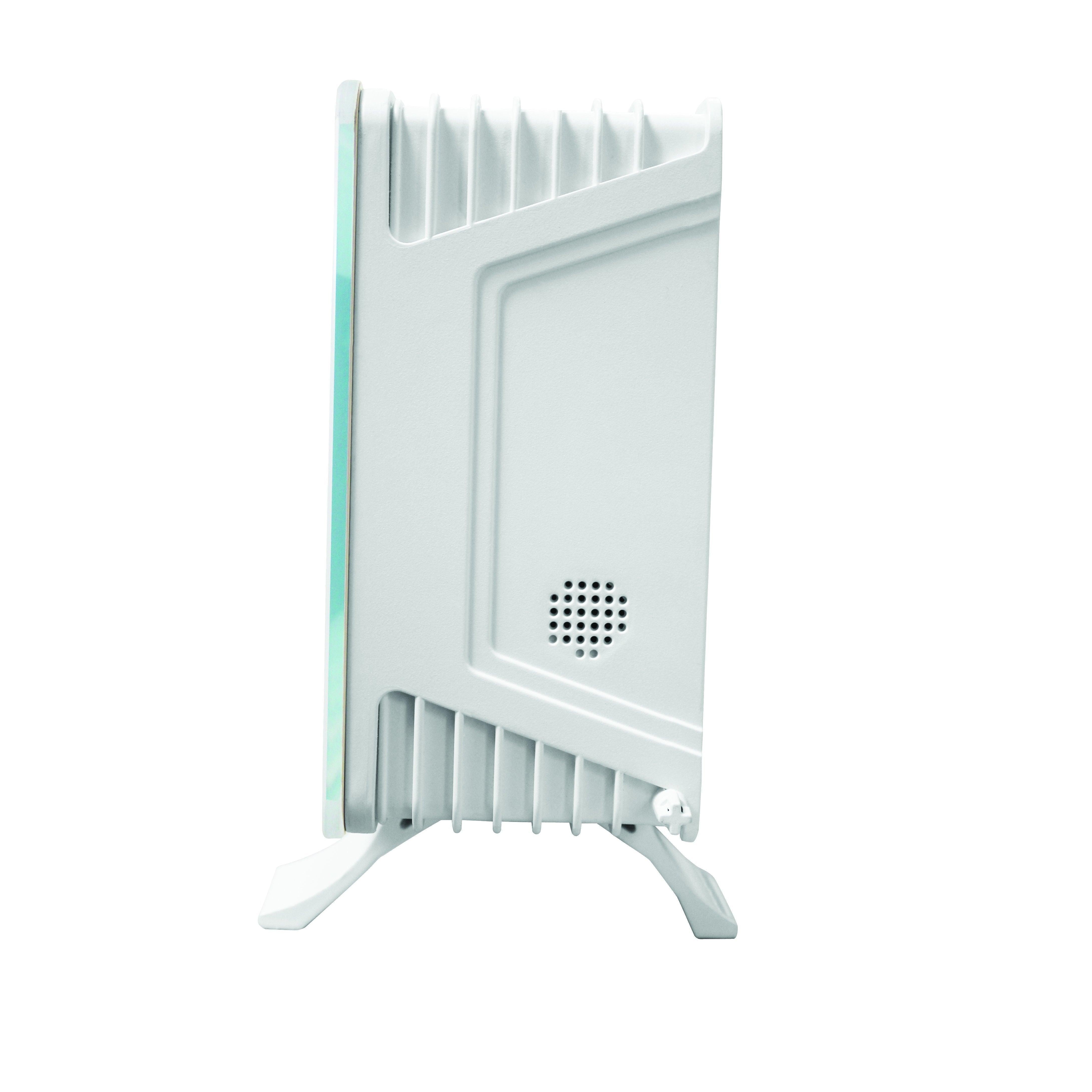 ELECTRIC FREESTANDING GLASS FACE HEATER with REMOTE - WHITE - Alva Lifestyle Retail