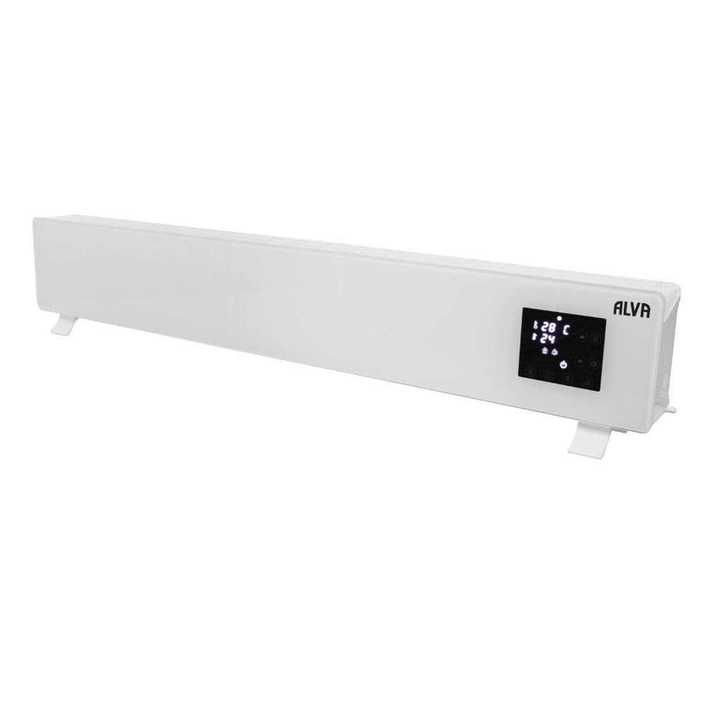 ELECTRIC FREESTANDING GLASS FACE HEATER with REMOTE - WHITE - Alva Lifestyle Retail