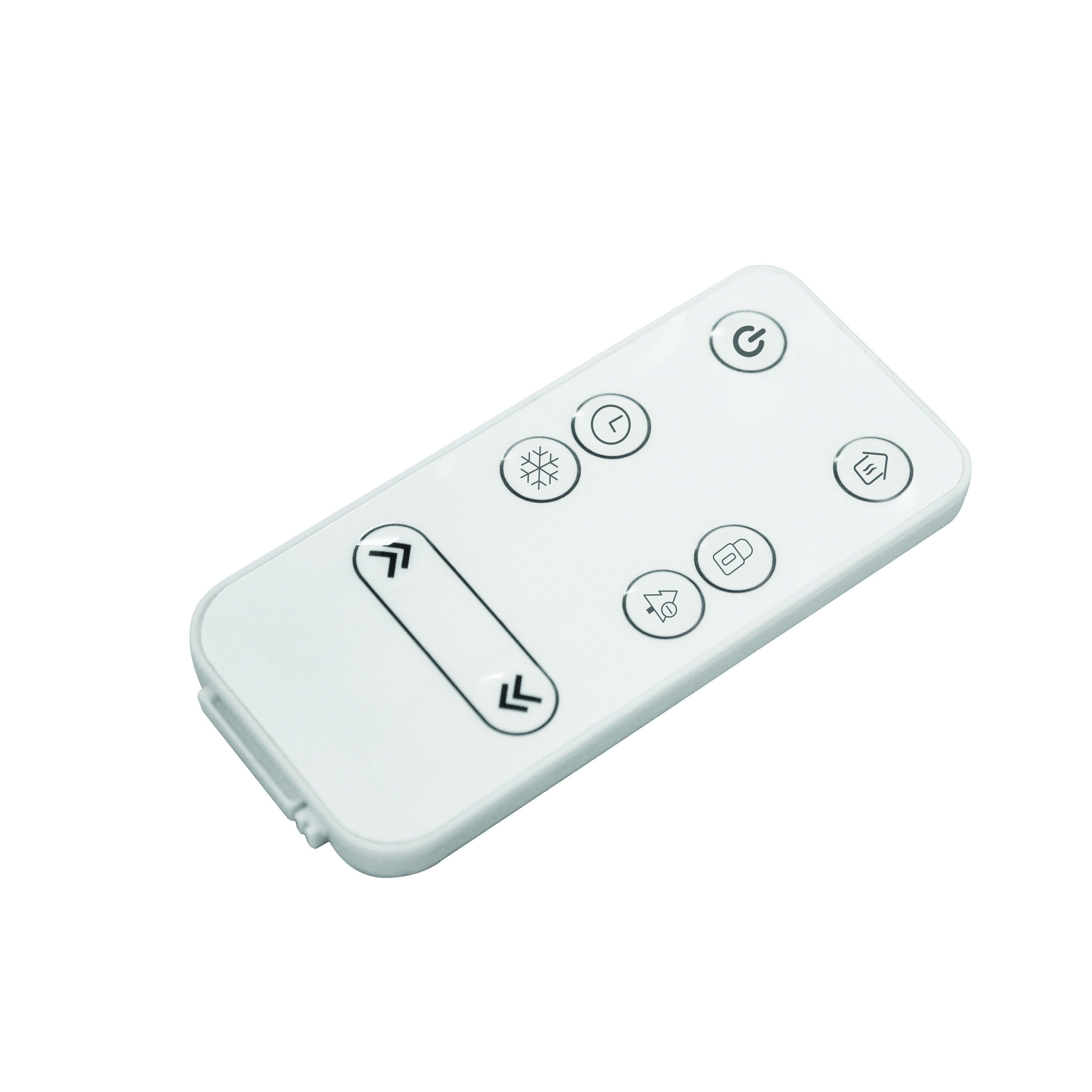 ELECTRIC FREESTANDING GLASS FACE HEATER with REMOTE - WHITE - Alva Lifestyle Retail