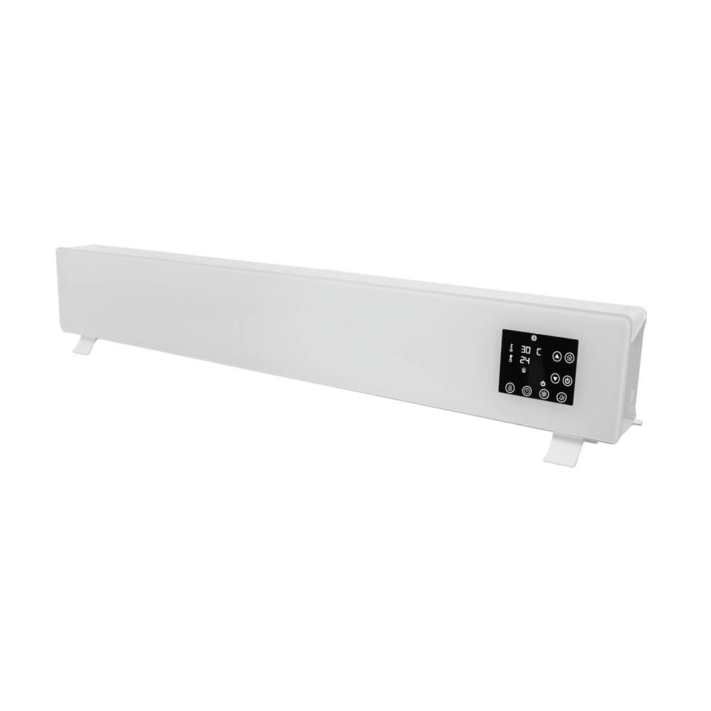 ALVA - ELECTRIC FREESTANDING GLASS FACE HEATER - WHITE