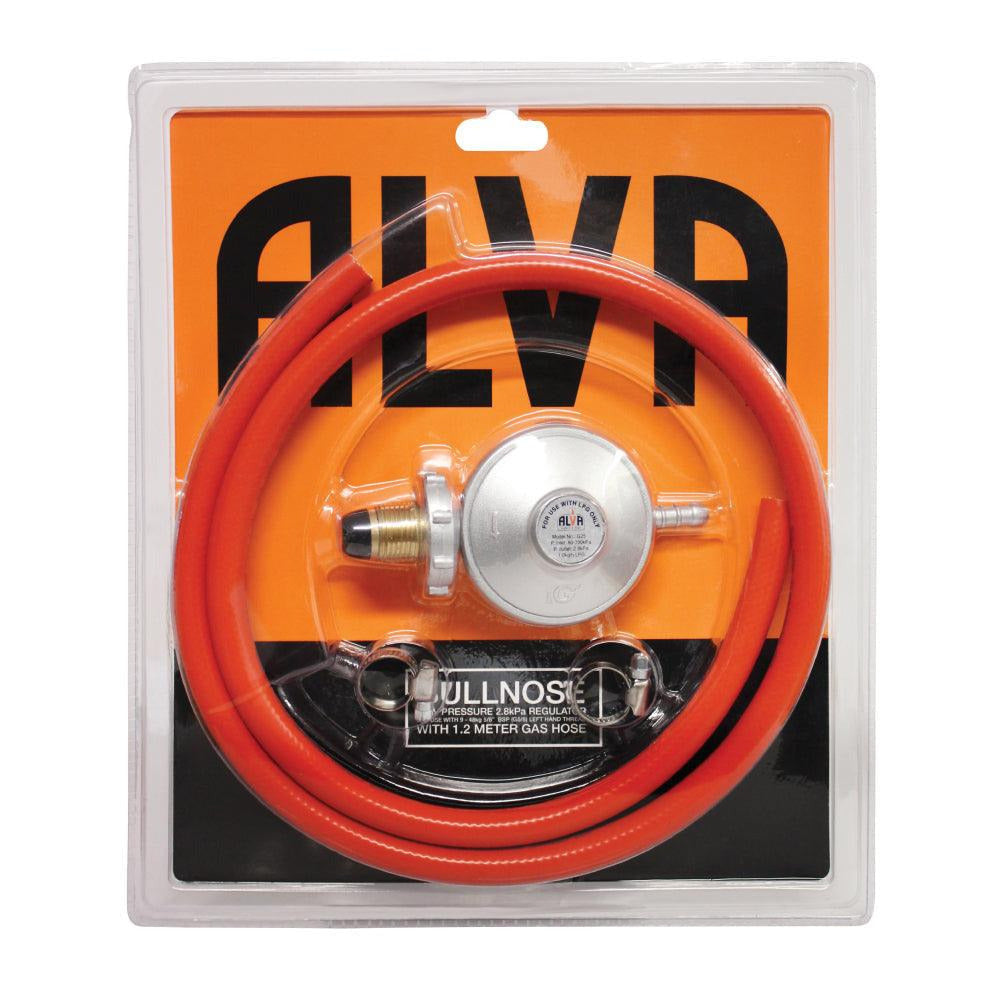 ALVA - BULLNOSE GAS REGULATOR & 1.2M HOSE KIT