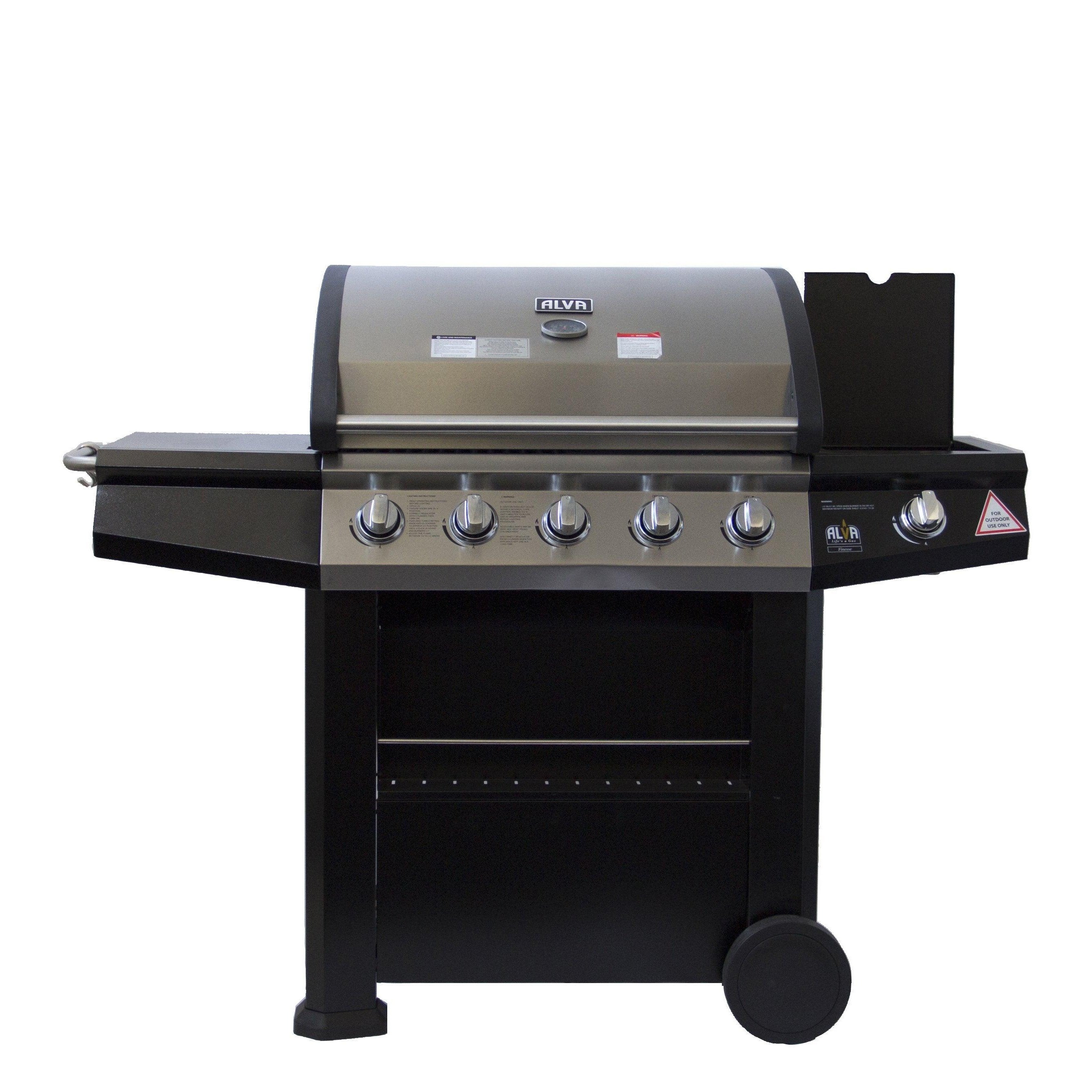 FINESSE 5 BURNER BBQ W/ SIDE BURNER - Alva Lifestyle Retail
