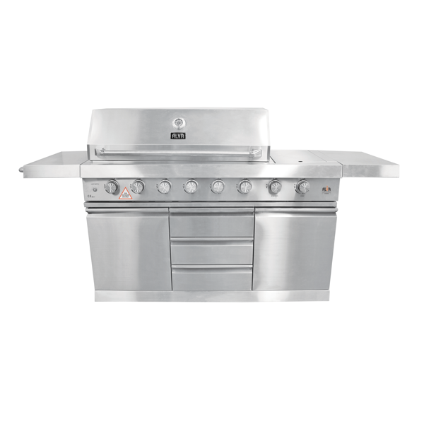 ALVA - THE BUSINESS - 6-BURNER BBQ WITH SIDE BURNER