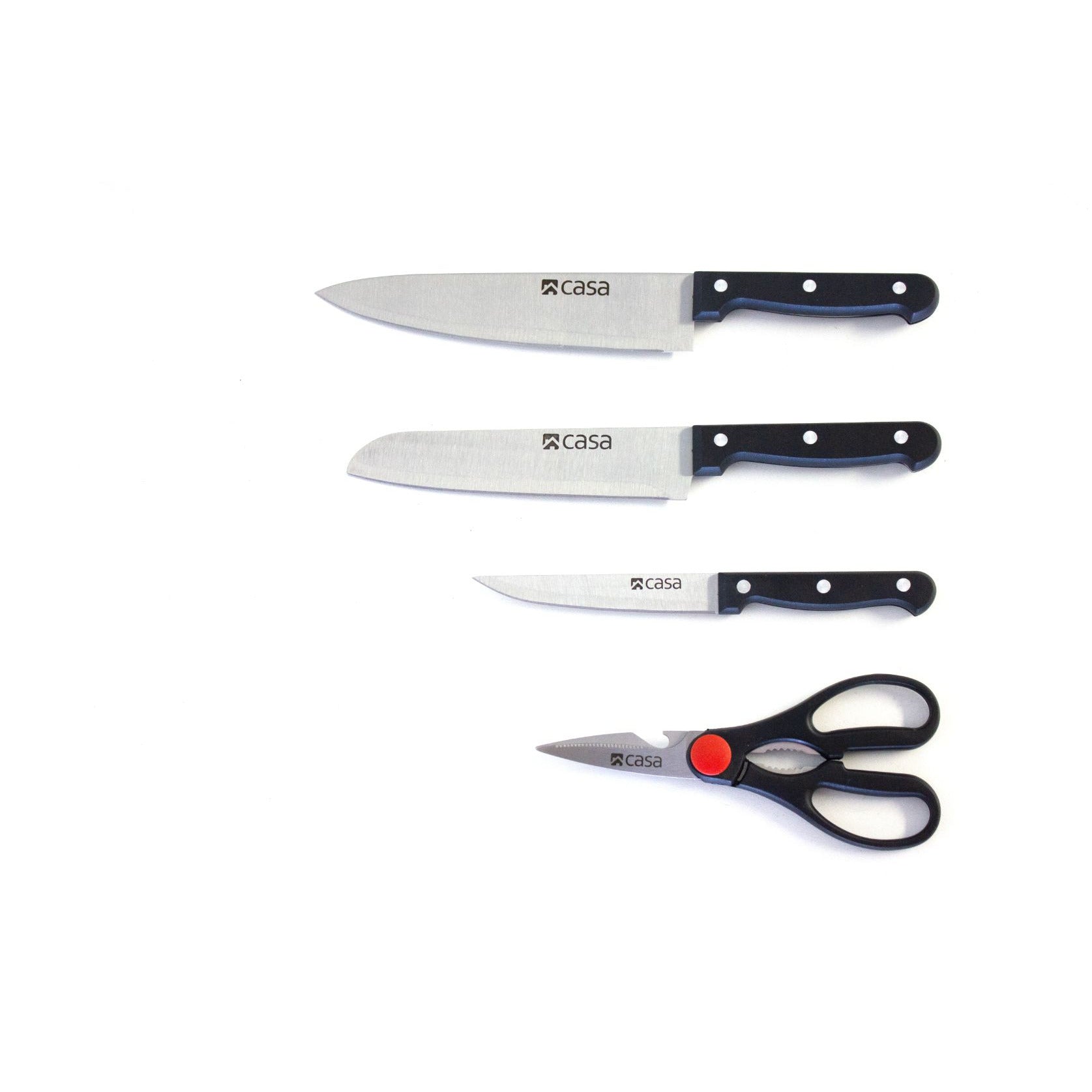 4 Pc Knife And Food Shears Set Treviso