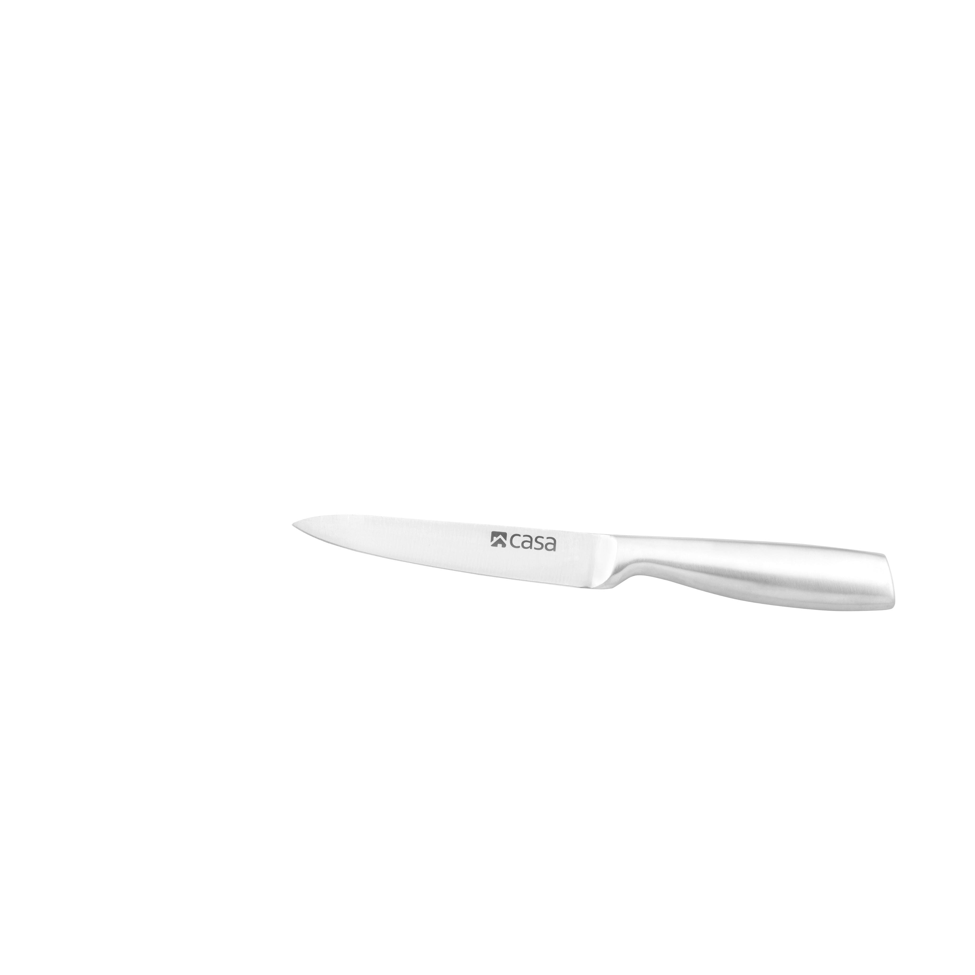 5 Pc Knife Set & Block Steel Palermo