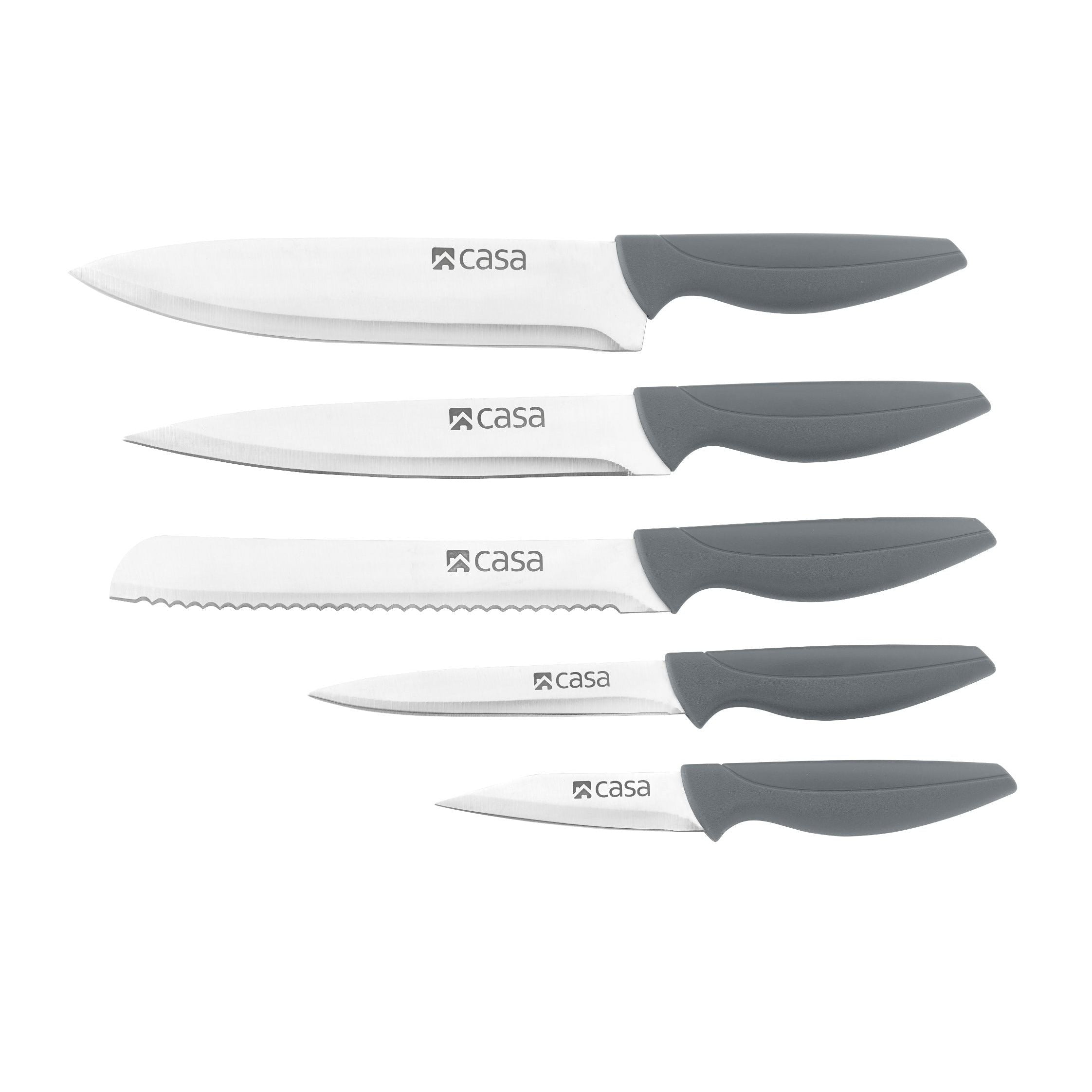 5 Pc Knife & Plastic Block Firenze