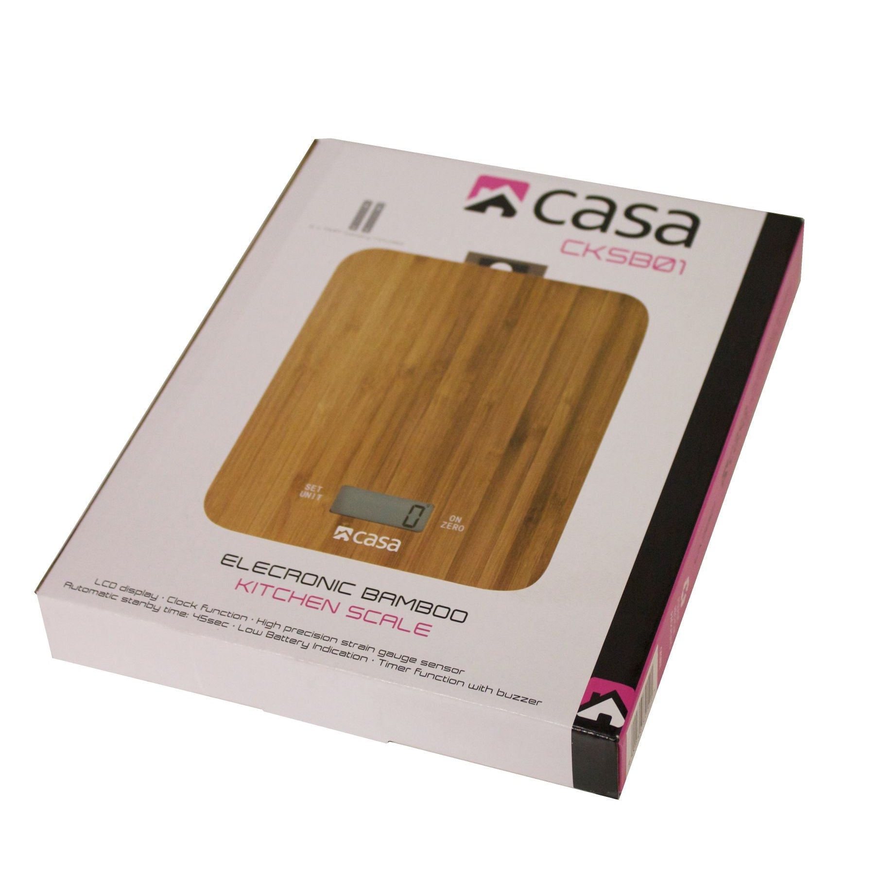 Kitchen Digital Scale Bamboo Clock & Timer