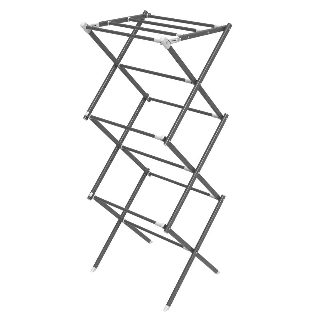 3 Tier Clothes Drying Stand | Metal | 7.5m Space | Foldable & Expandable | Grey