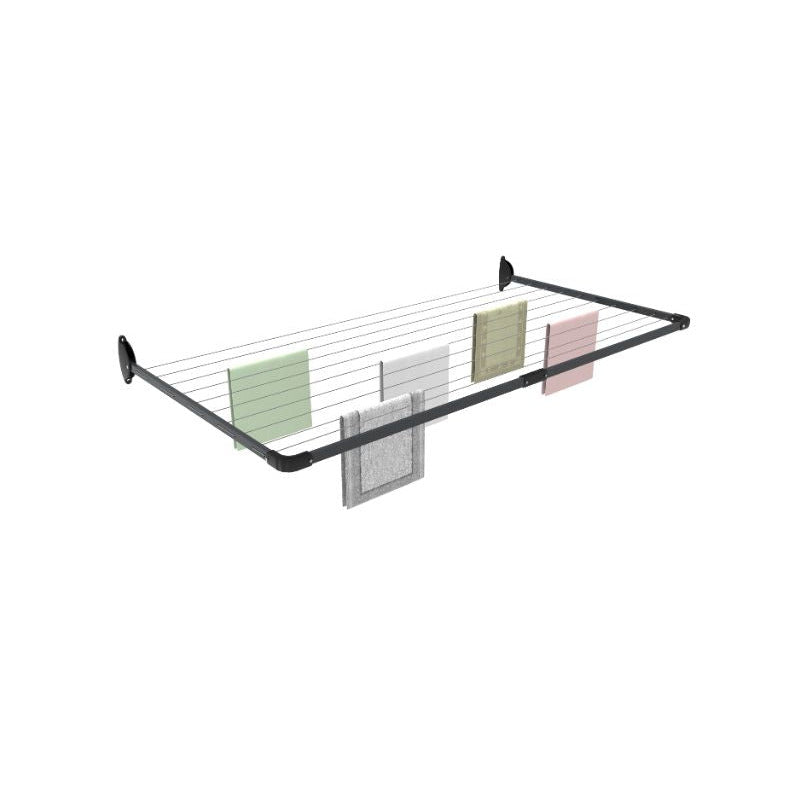 10 Line Single Fold Down Wall Mounted Clothesline 22 M