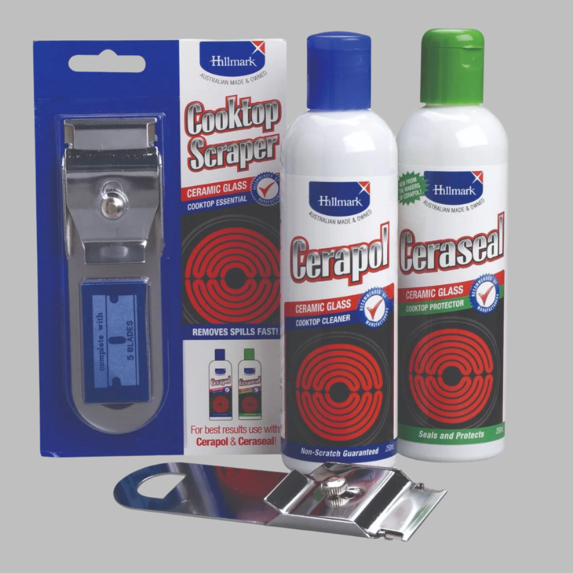 Cleaning Value Pack #1 Cerapol + Ceraseal + Scraper