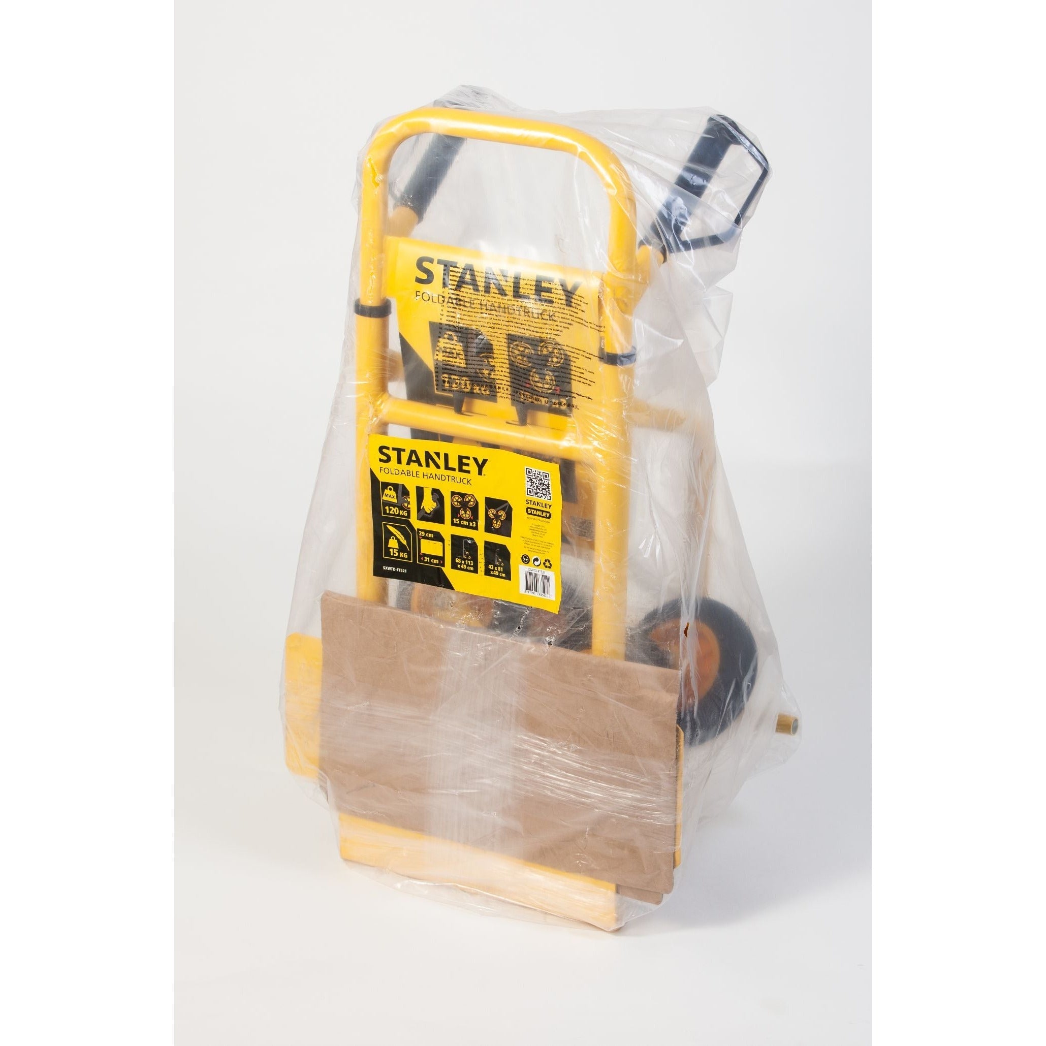 Folding Hand Truck 3 Wheeled Steel 120 Kg Capacity Ft521