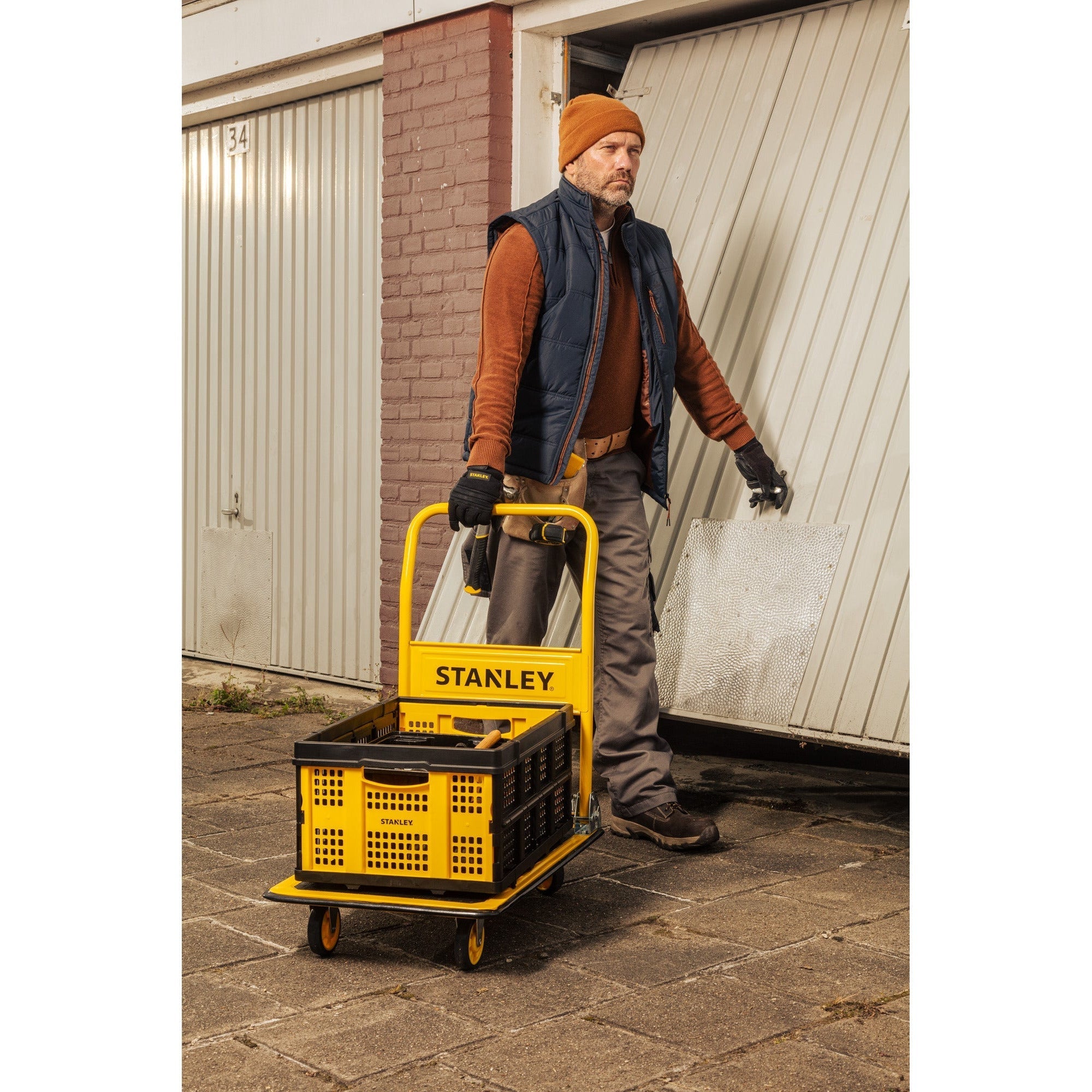 Platform Truck Steel Ball Bearing Wheels 150 Kg Capacity Pc527 L