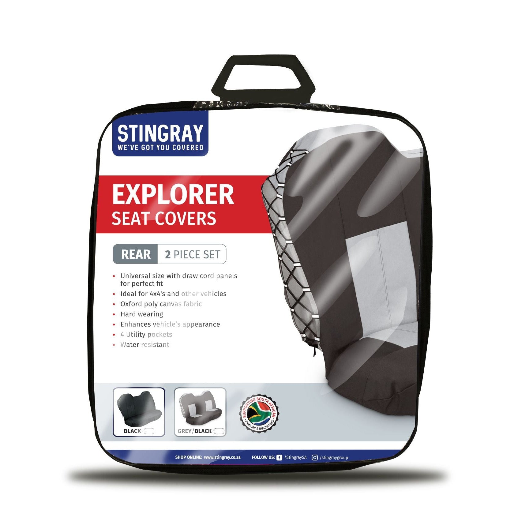 Explorer 2 Pc Rear Car Seat Cover Set