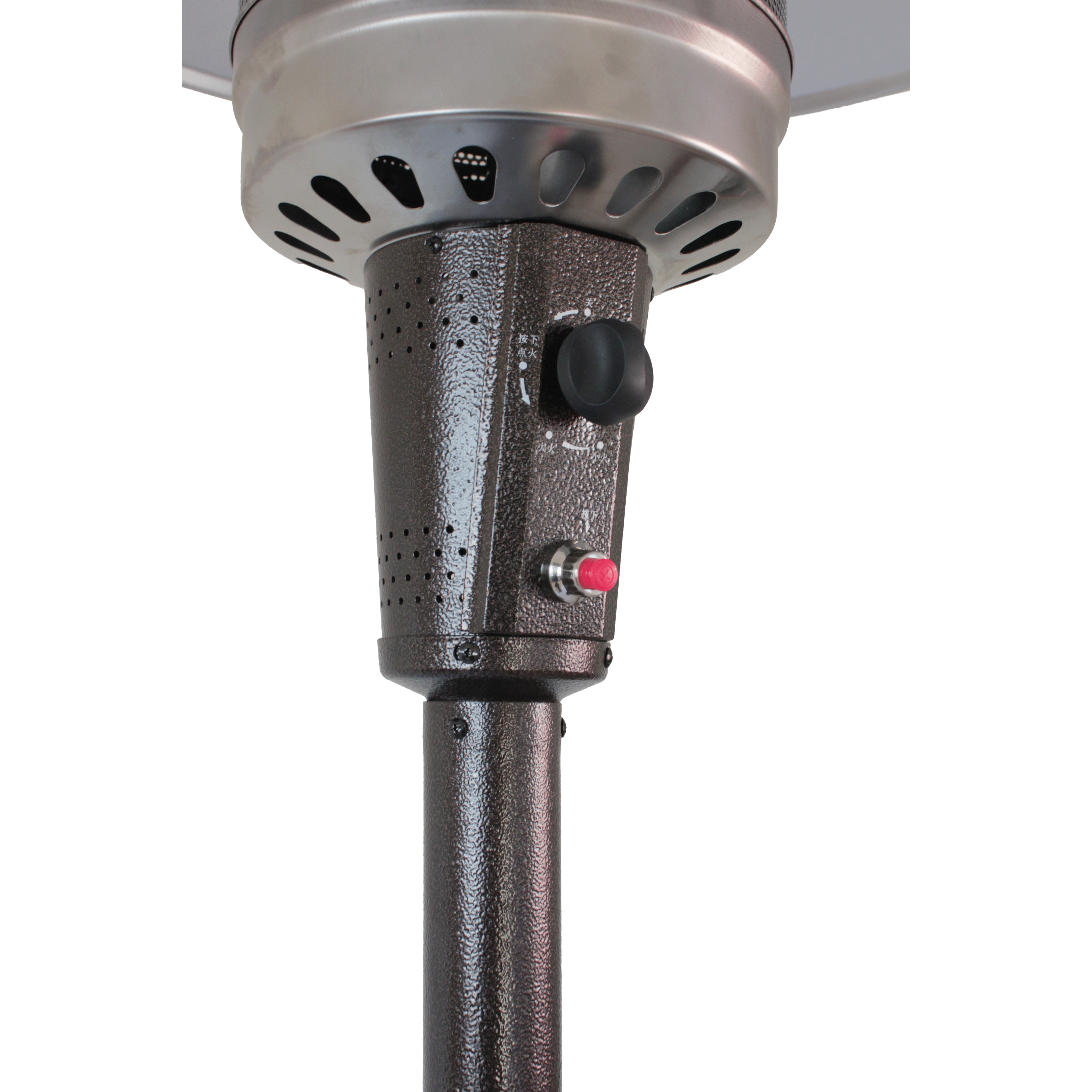 Gas Patio Heater Bronze Hammertone Cabinet