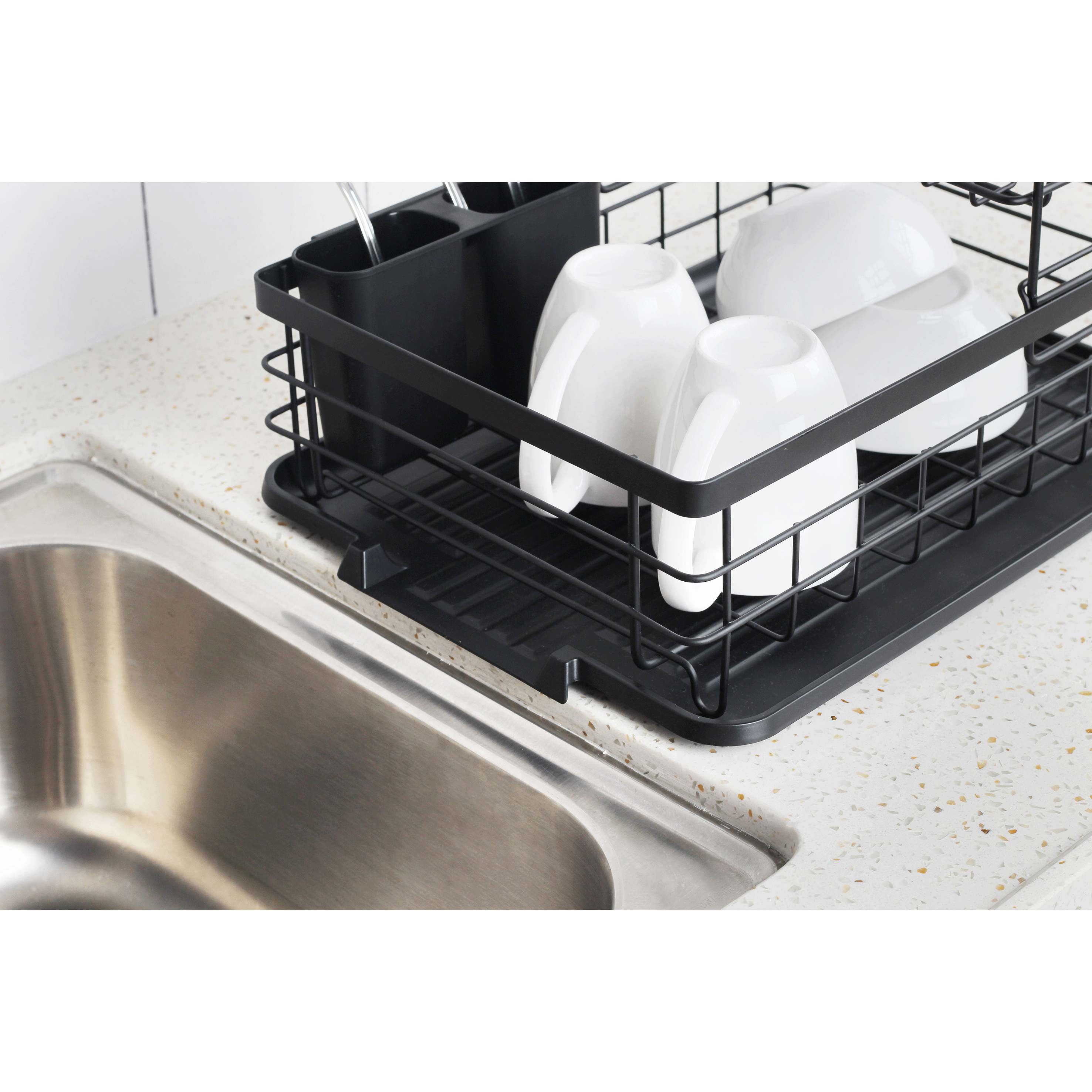 Dish Draining Rack 2 Tier Catania 401 Matt Black