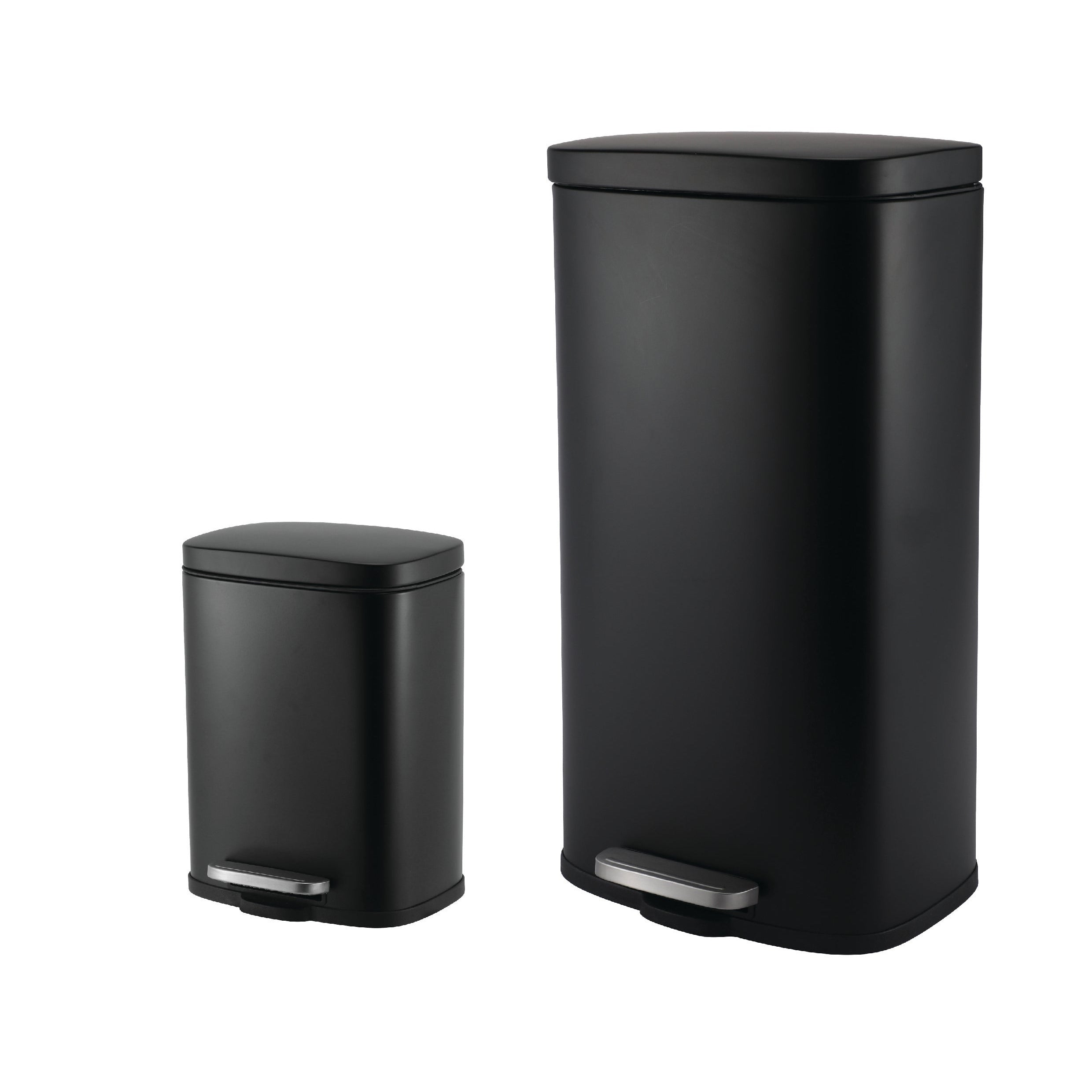 5 L + 30 L Rectangle Steel Pedal Bin Set | Modena