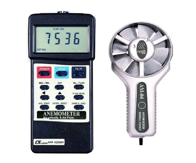 Meter Anemometer + Temp Am 4206 M *D*