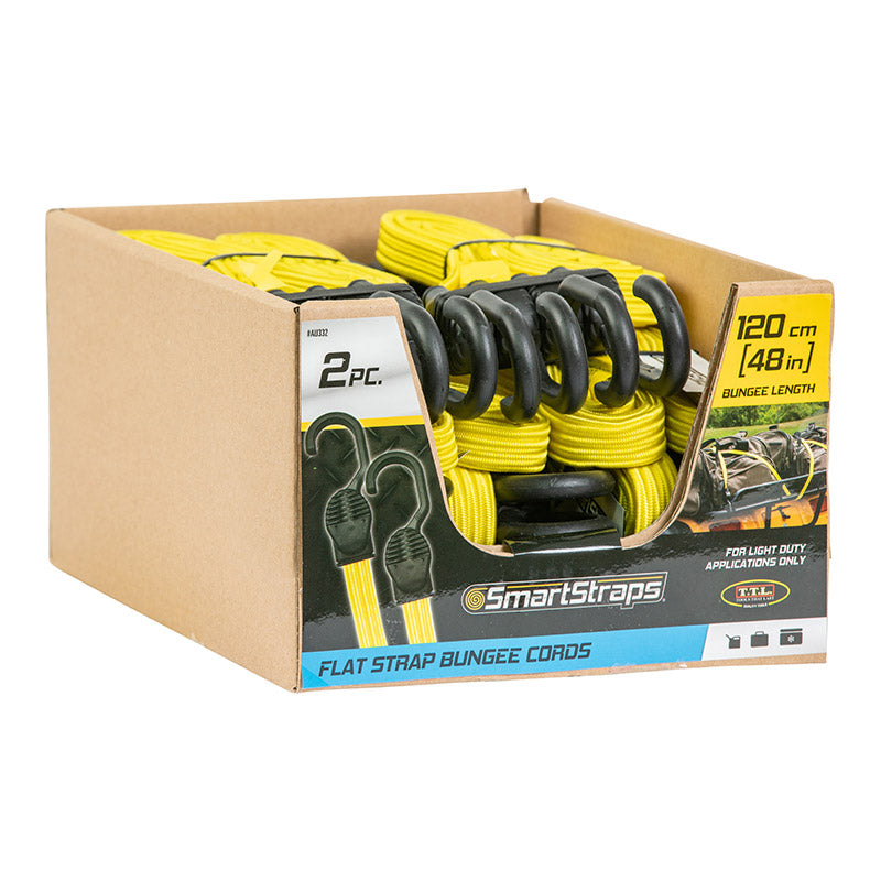 Bungee Straps Flat 1.2 M 2 Pc Yel
